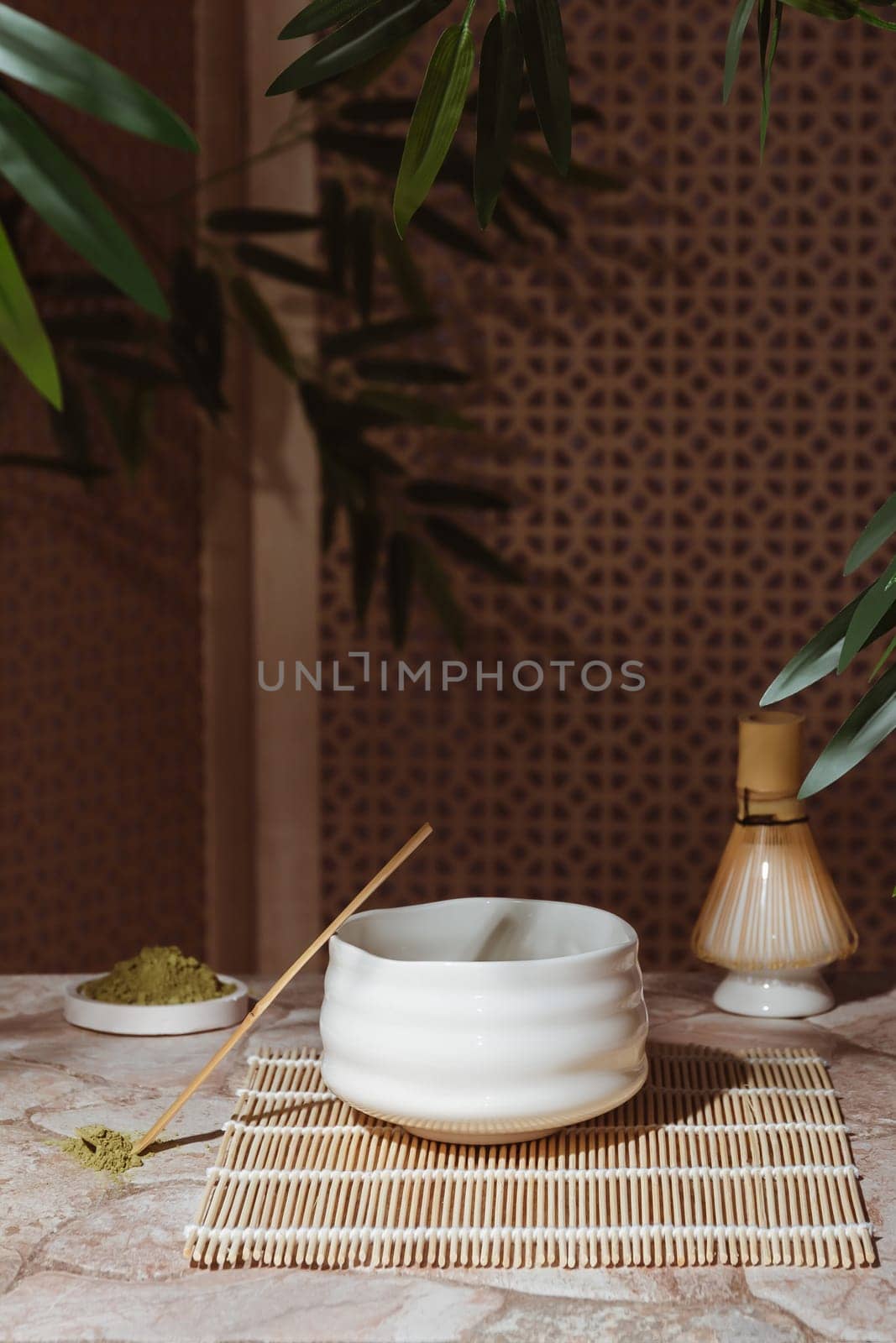 Tea ceremony from the matcha. Japanese traditions of sharing powdered green tea by ElenaNEL
