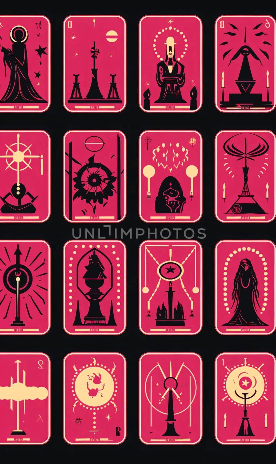 New icons collection: Amusement park icons set. Red and white design. Vector illustration