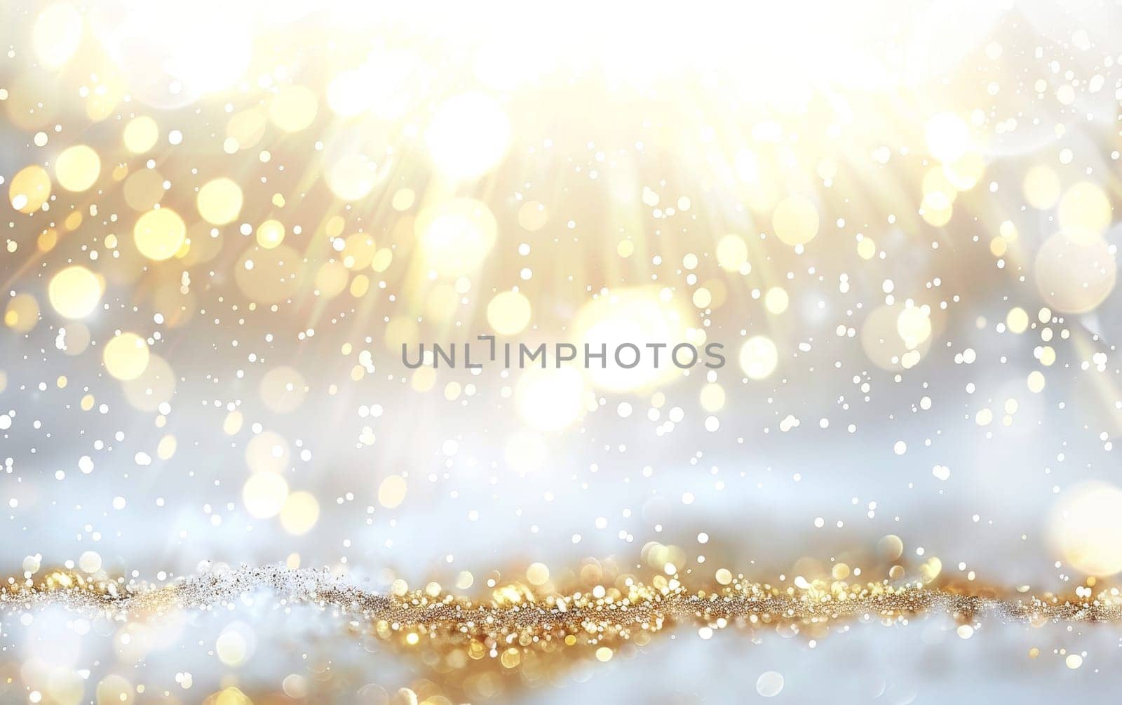 A mesmerizing background of golden sparkles and bokeh effect, creating a festive and enchanting atmosphere that evokes a sense of celebration and magic. by sfinks