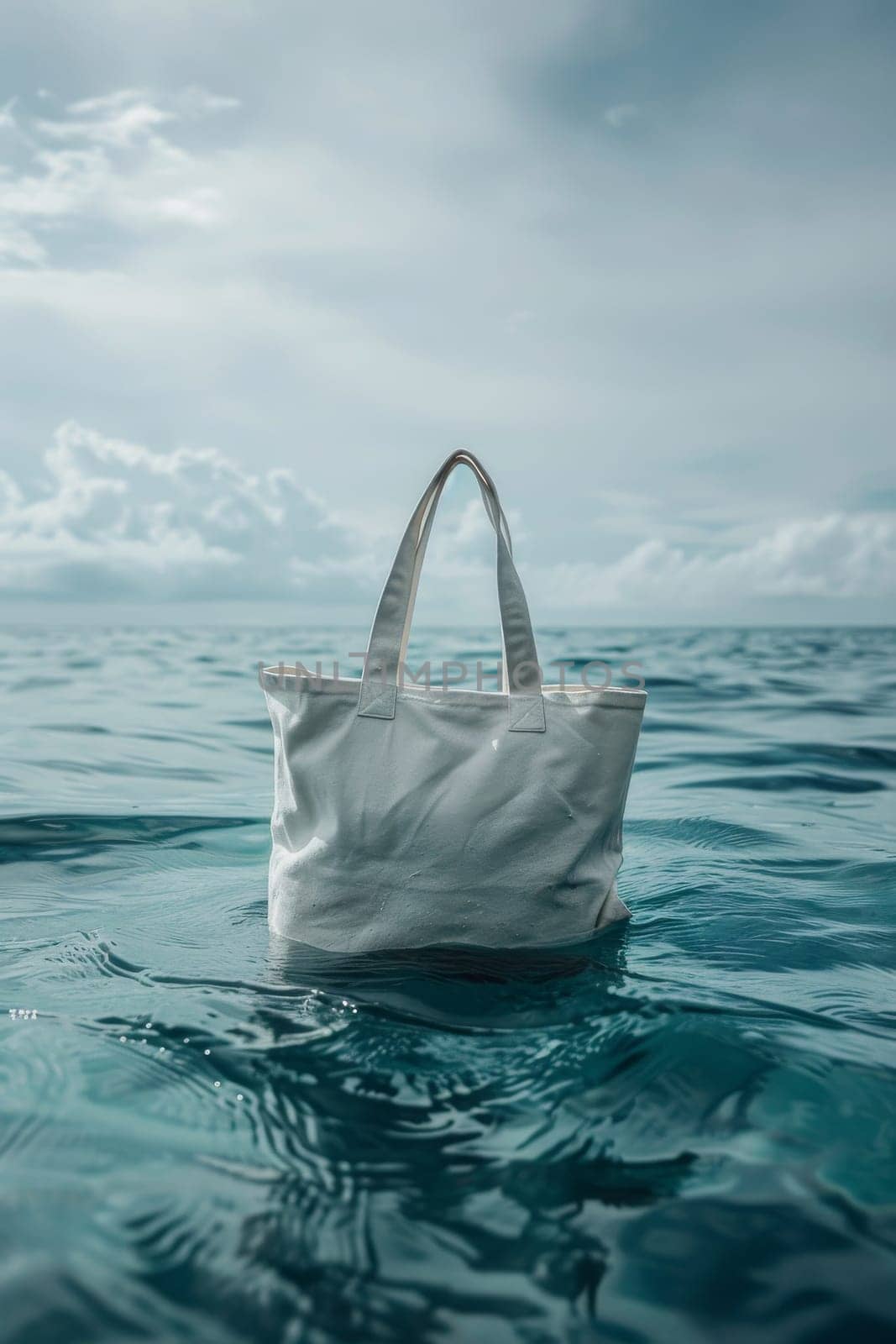 Mockup white Tote bag with copy space for advertising.