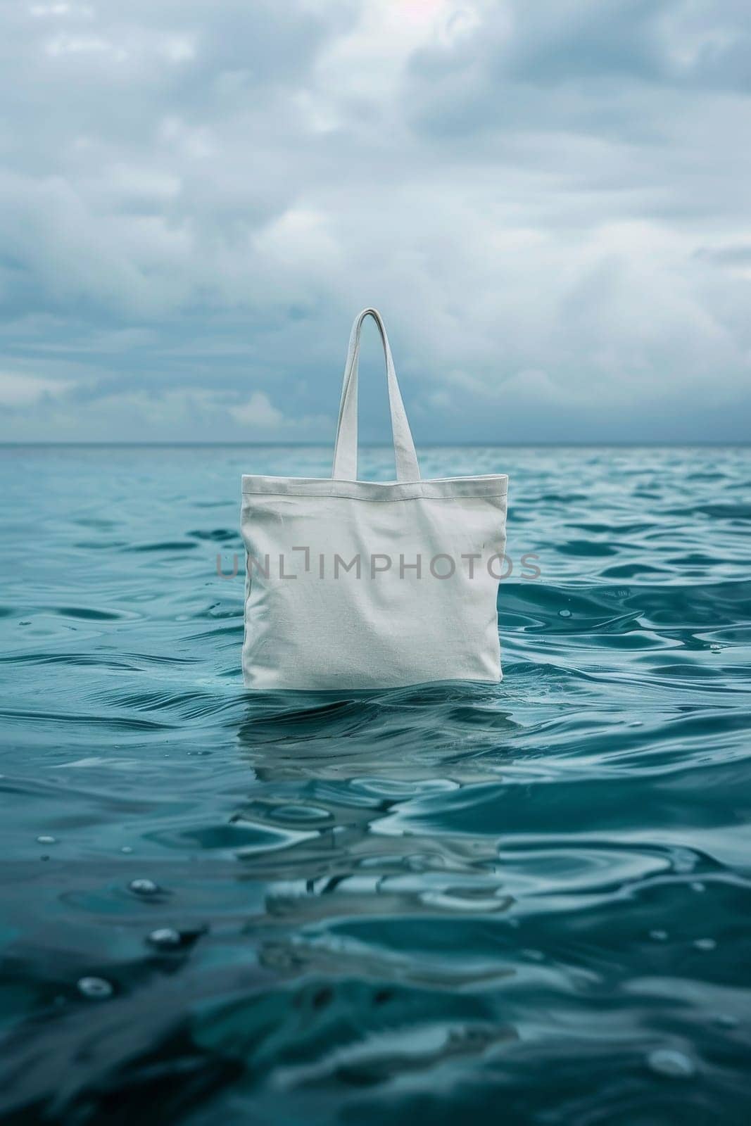 Mockup white Tote bag with copy space for advertising.