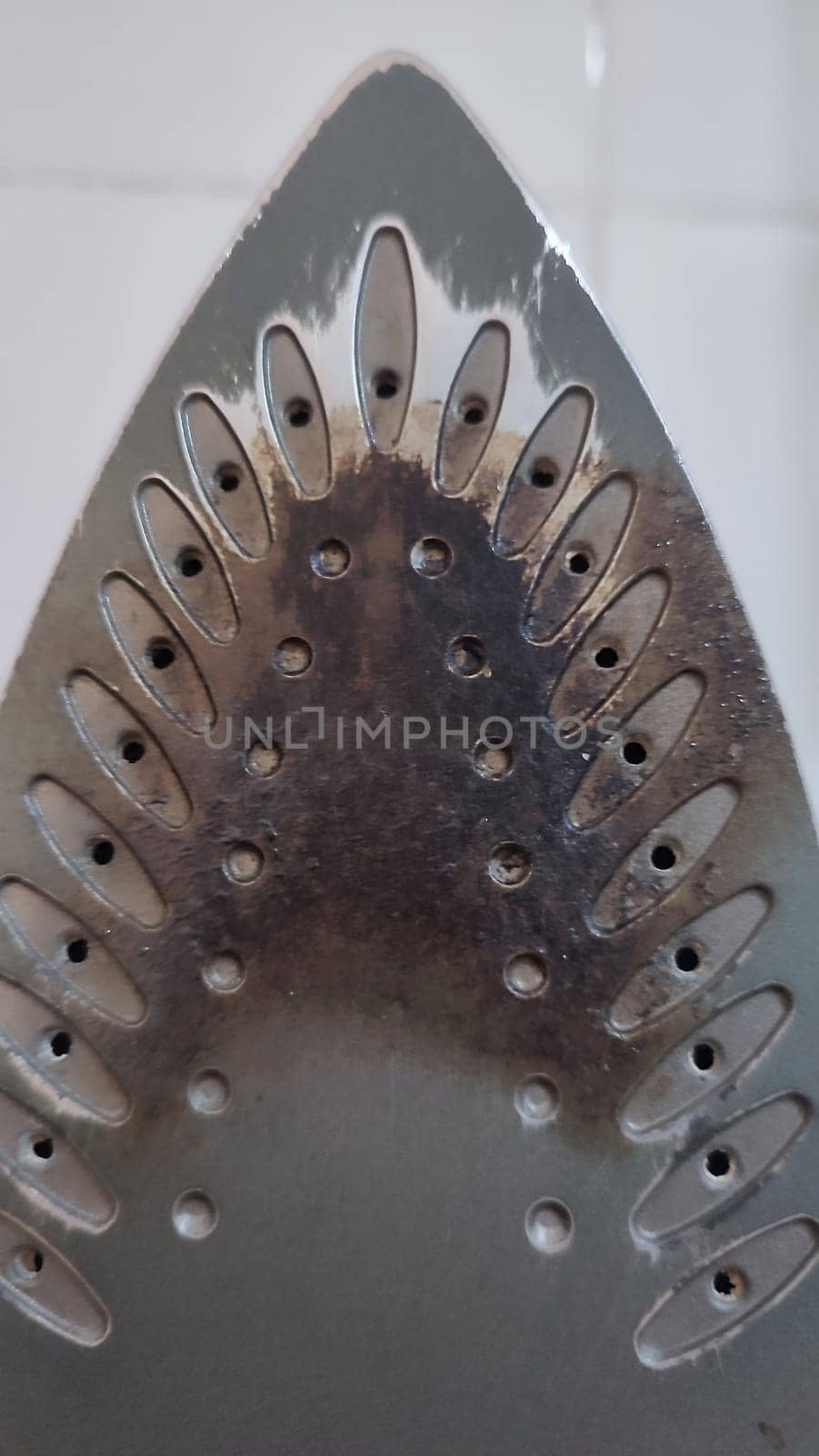 iron, metal sole burnt, object. High quality FullHD footage