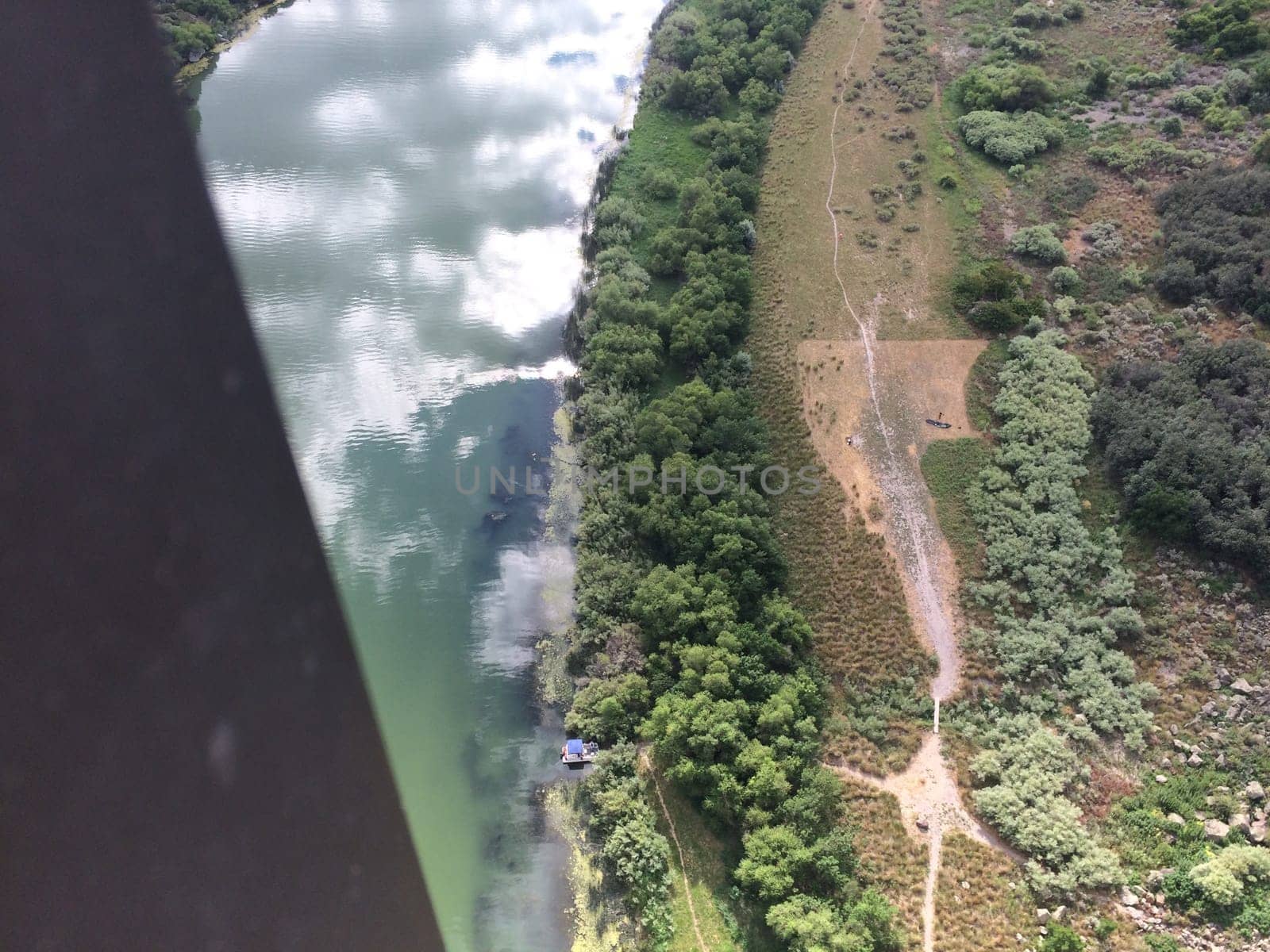 On the Perrine Bridge View Down at Snake River in Twin Falls, Idaho. High quality photo