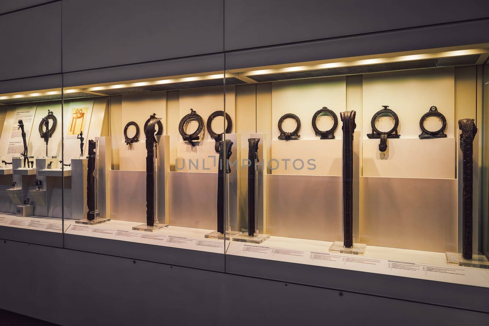 Olympia, Greece exhibits on display inside the Archaeological Museum.