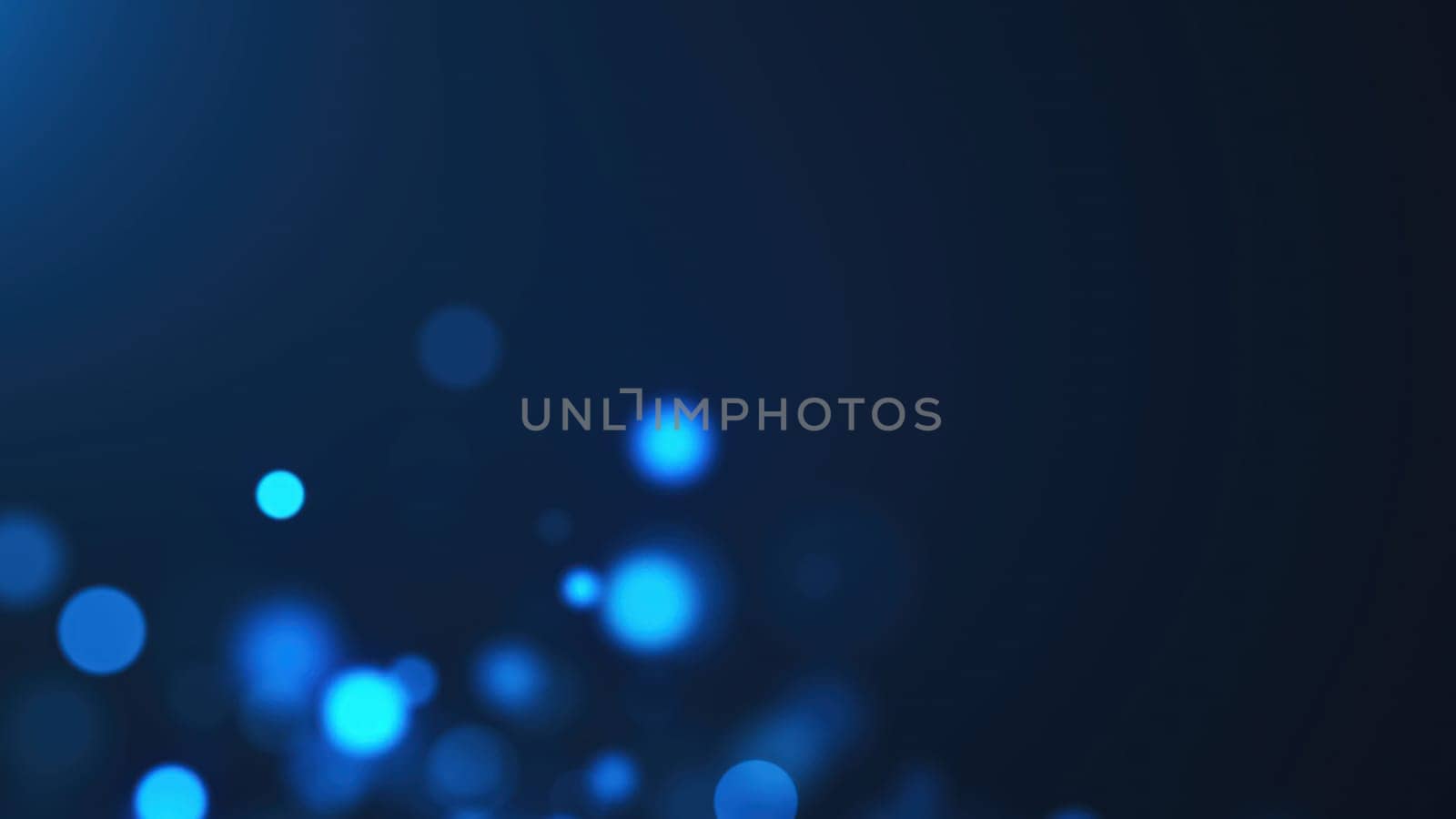 Blue bokeh particles. Computer generated 3d render