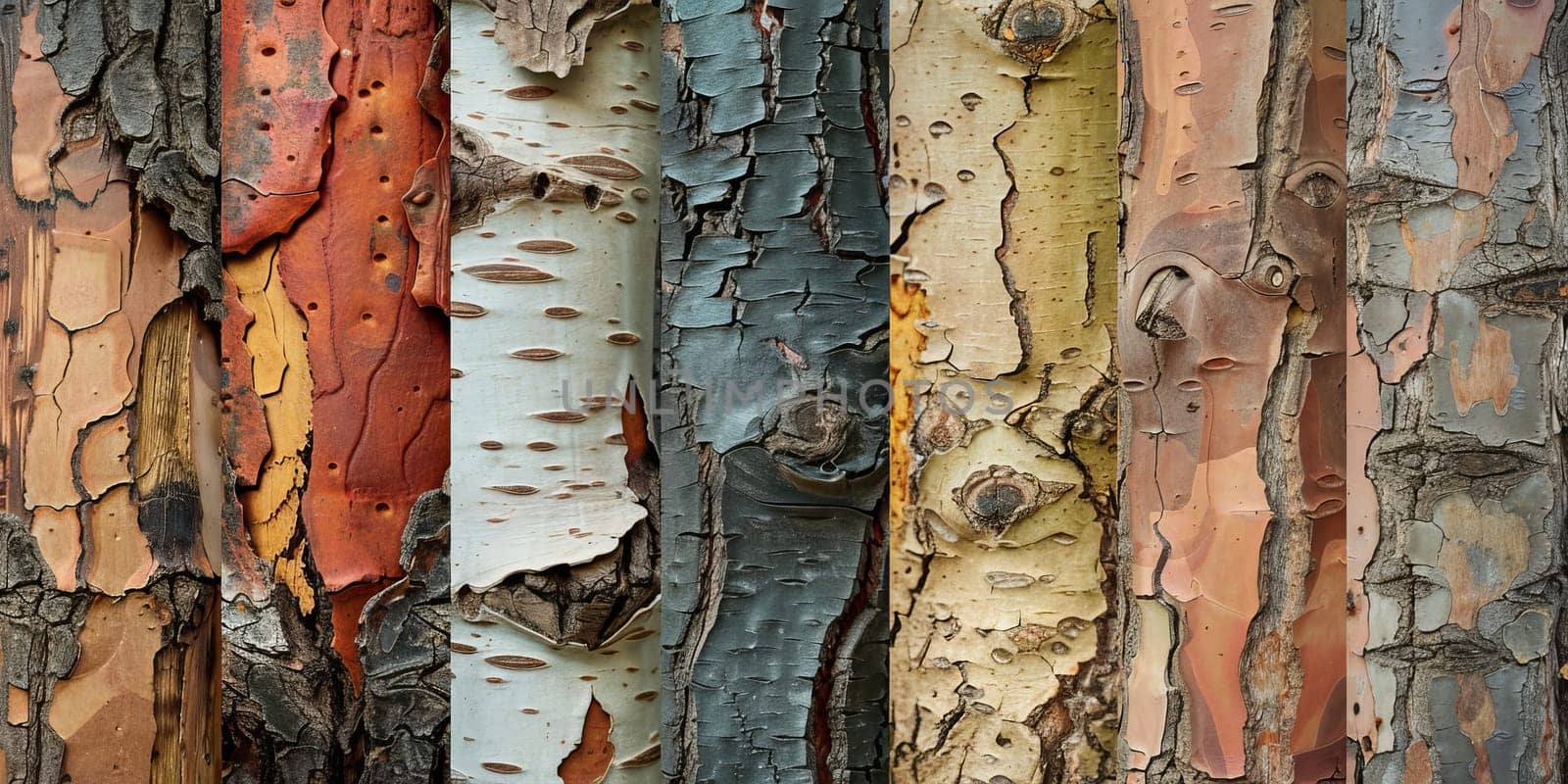 Different kinds of tree barks intricate details and natural artistry of bark formations