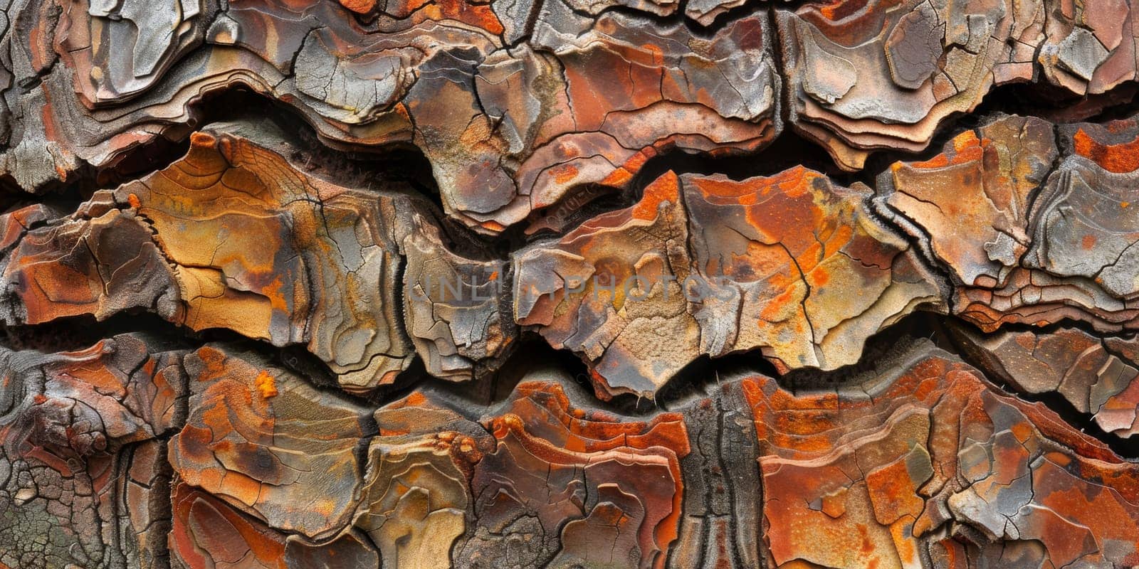 Detail to tree bark as pattern, texture or background, natural artistry of a bark formation