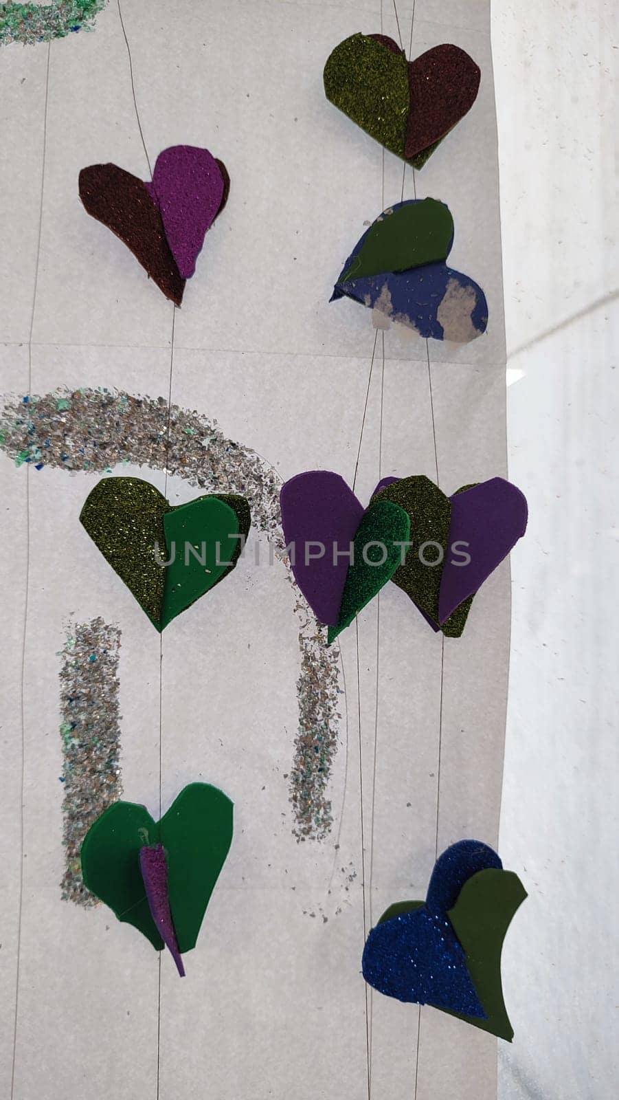 paper leaves, garland on a white background. High quality photo