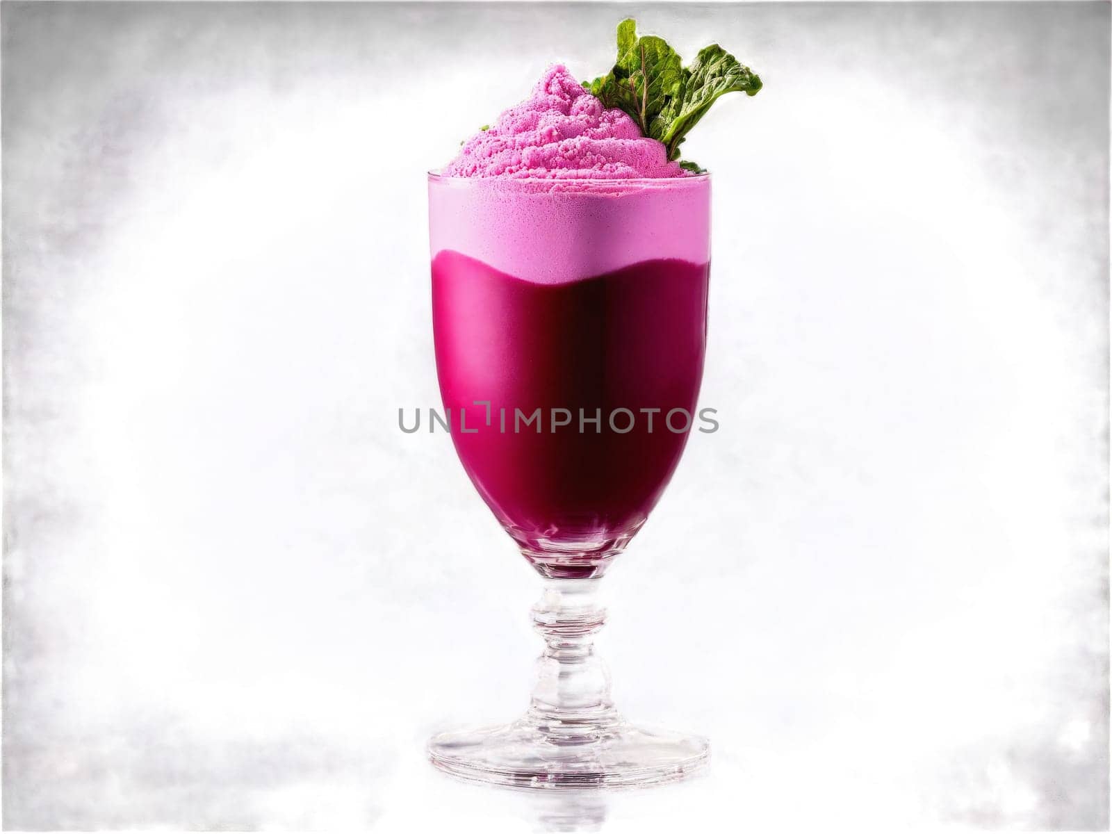 Beetroot Latte A colorful beetroot latte in a stylish glass with beetroot foam art by panophotograph