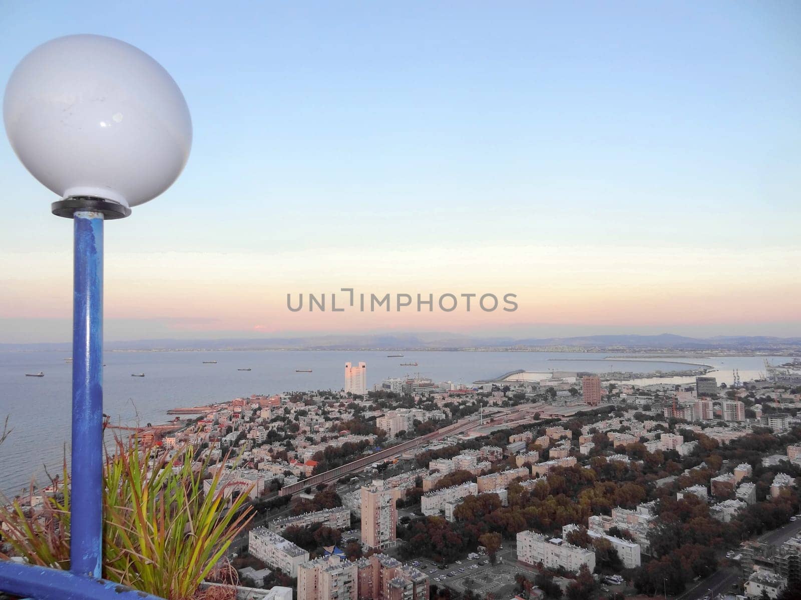 Panoramic aerial view of the city of Haifa, Israel. High quality photo