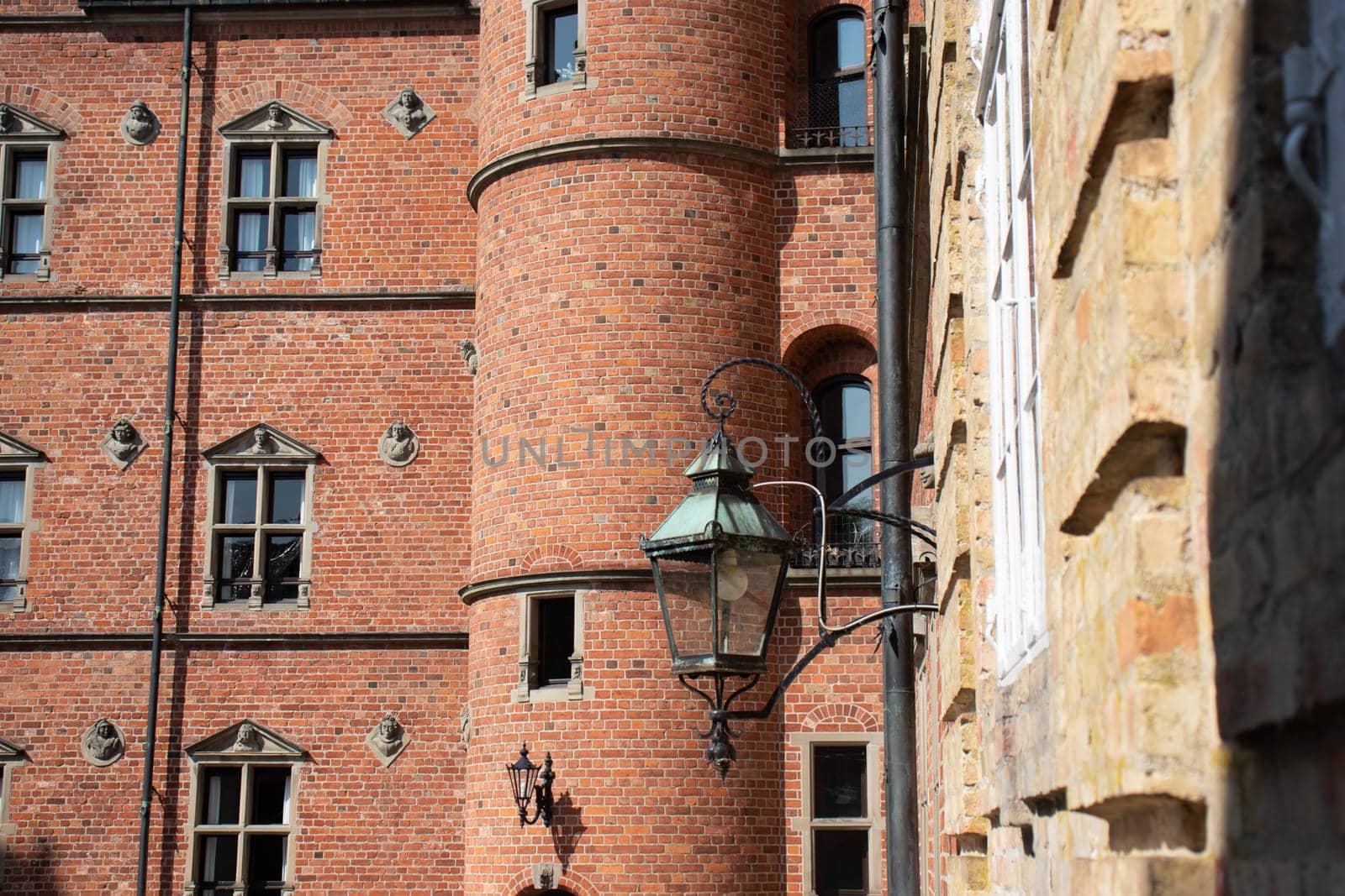 Castle of Vallo, Denmark on a sunny summer day. Royal Denmark.