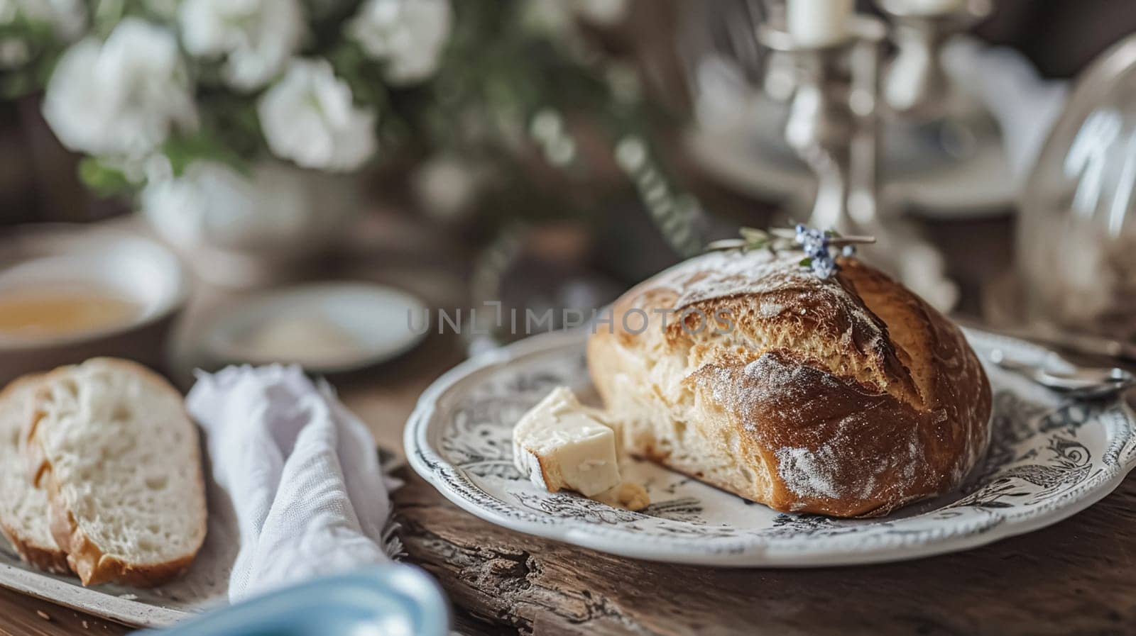 Bread and butter, homemade baking and traditional food, country life by Anneleven
