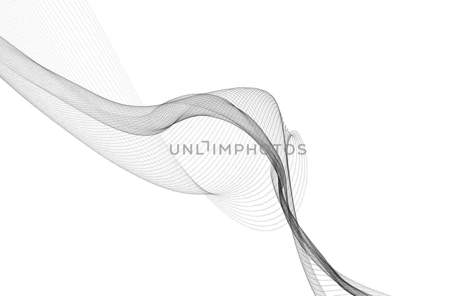 Abstract background with monochrome wave lines on white background. Modern technology background.