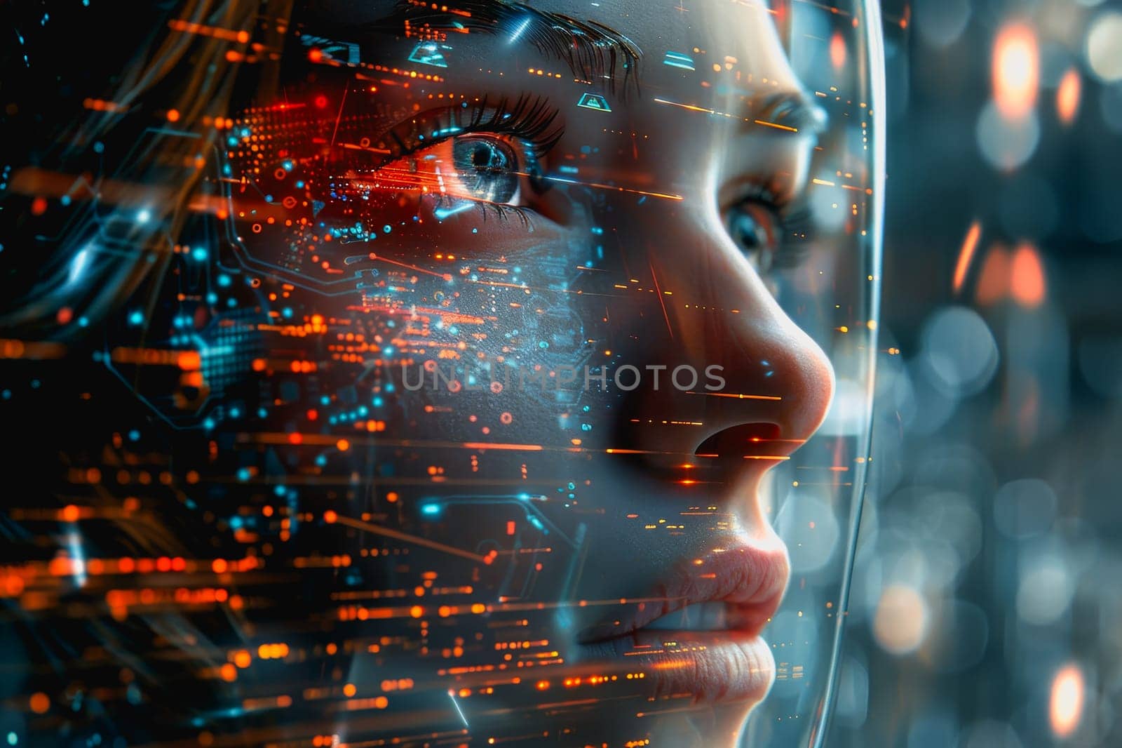 abstract ai learning technology, big data learning