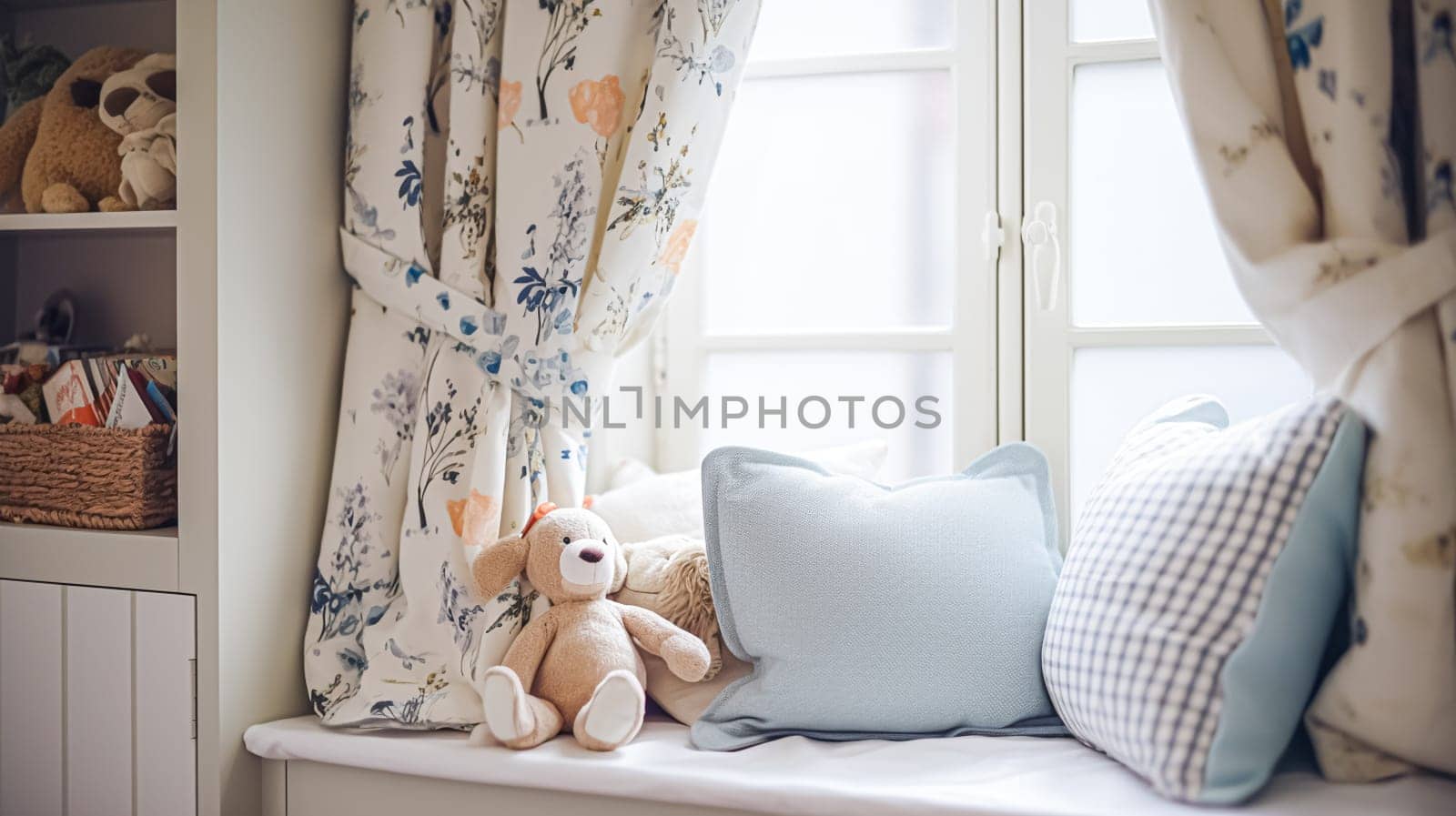 Baby room decor and interior design inspiration in beautiful English countryside style cottage