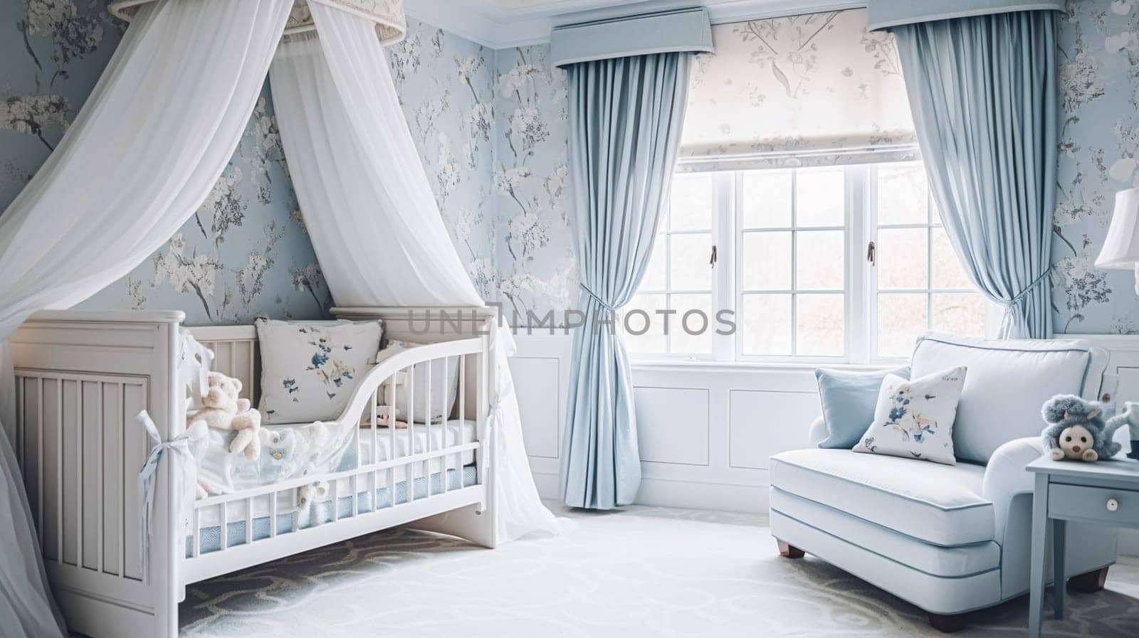 Baby room decor and interior design inspiration in the English countryside style cottage by Anneleven