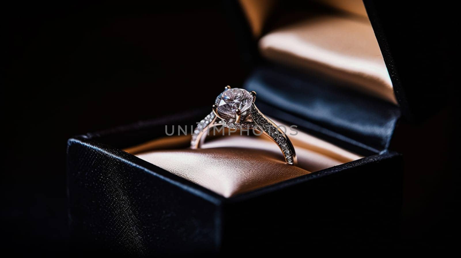 Jewellery, proposal and holiday gift, diamond engagement ring, symbol of love, romance and commitment inspiration