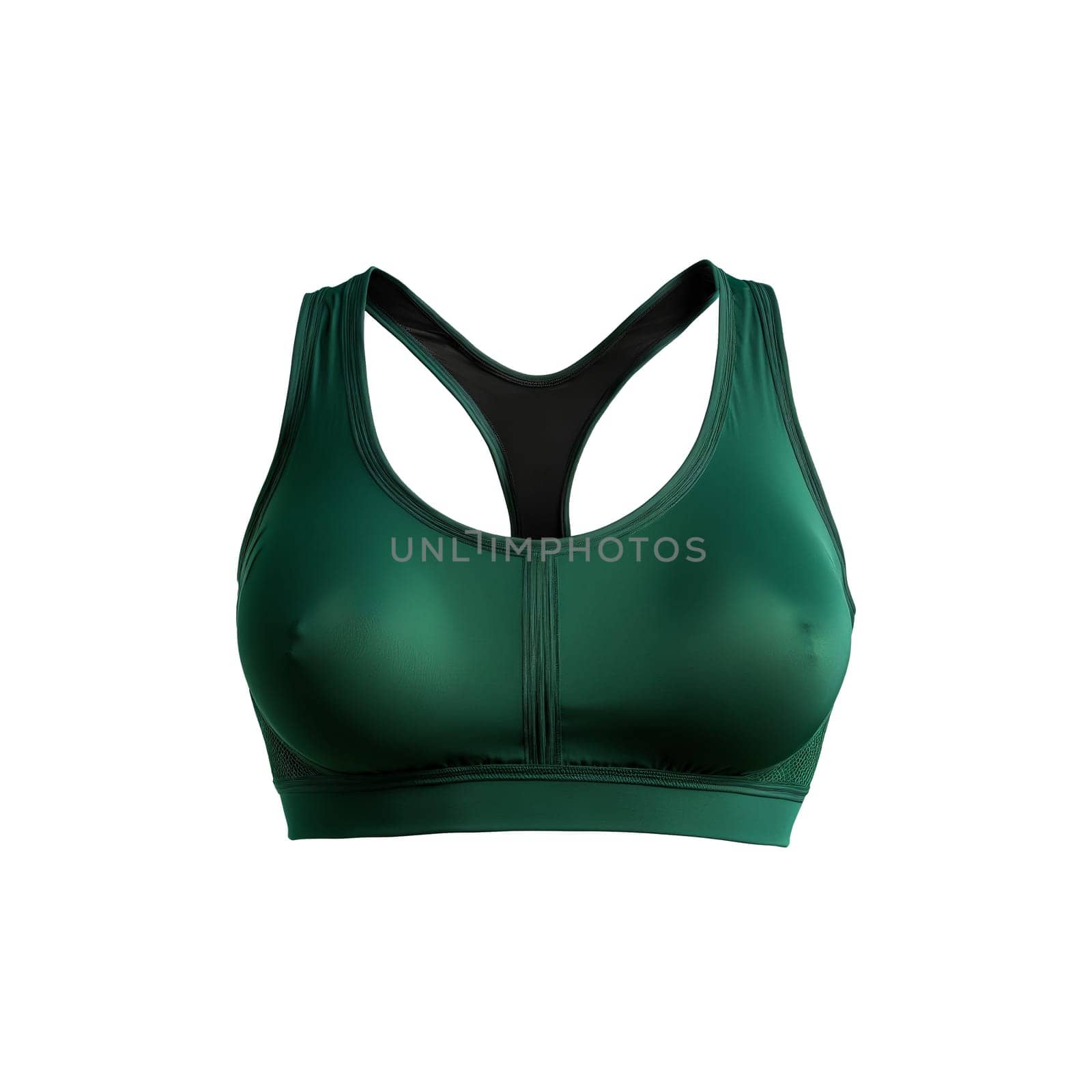 forest green sports bra with mesh inserts twisting and contorting in a dynamic pose every by panophotograph
