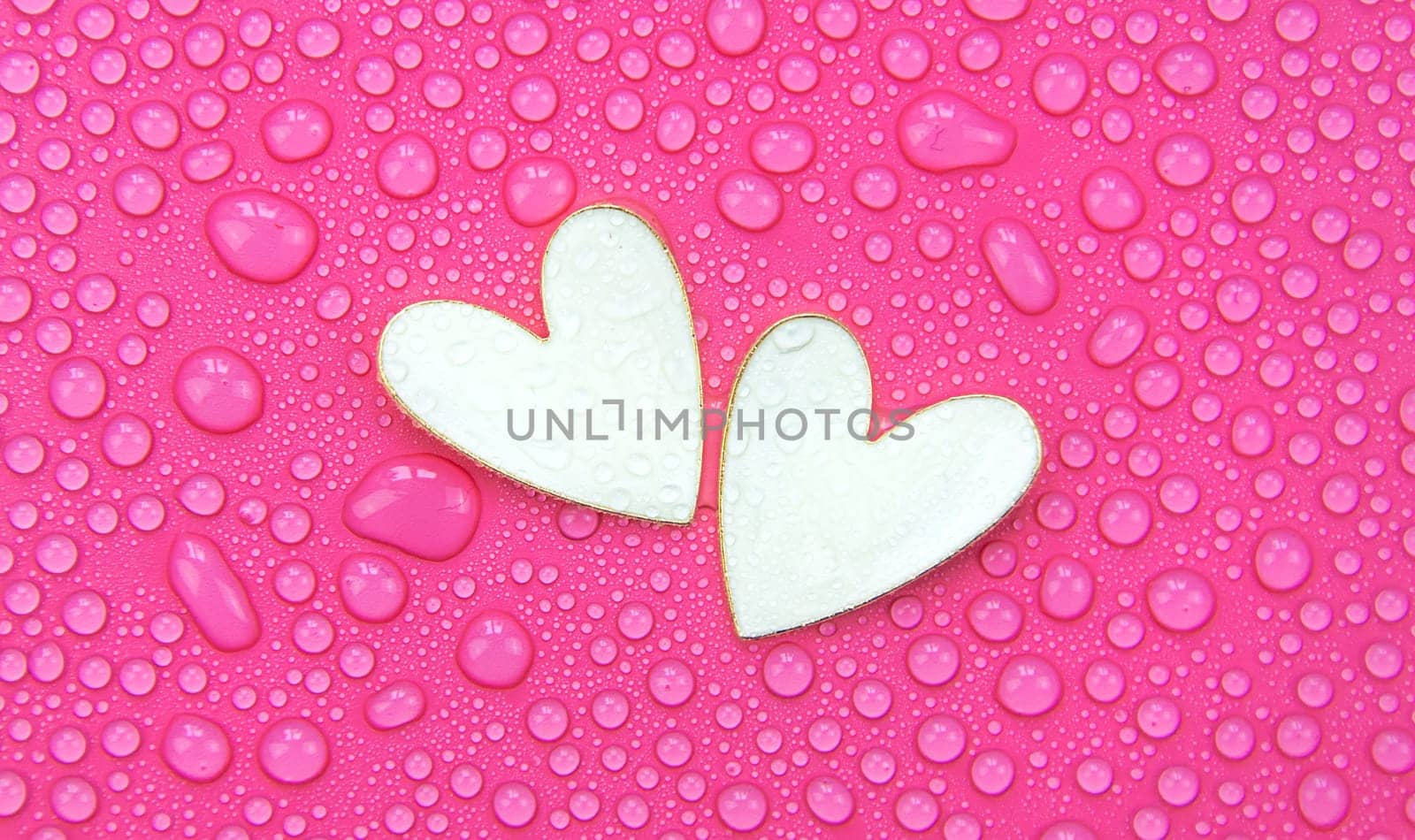 Wet heart background valentine. Selective focus. Red. by yanadjana