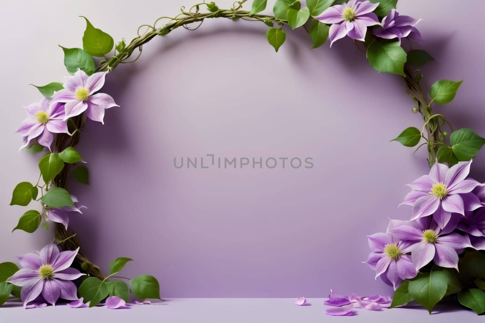 Beautiful abstract background of clematis flowers by Rawlik