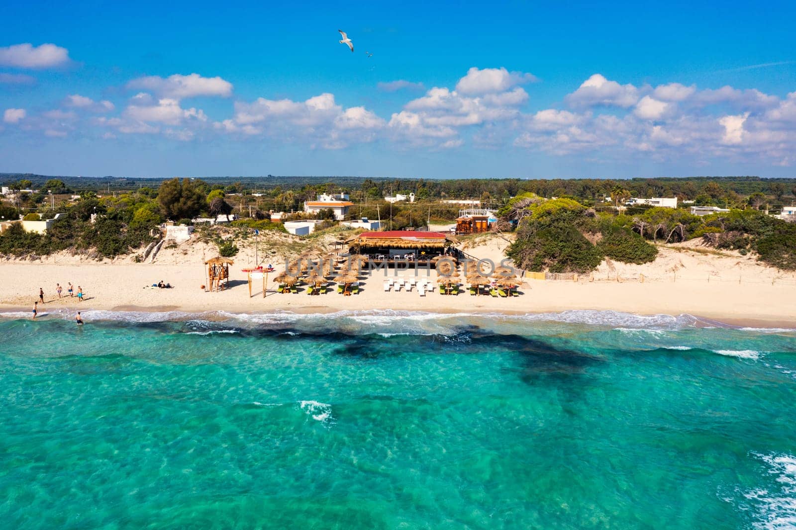 Punta Prosciutto is a wonderful beach of Salento coast, part of the Municipality of Porto Cesareo, Puglia region, South Italy. Punta Prosciutto in Apulia, one of the most beautiful beaches of Italy.