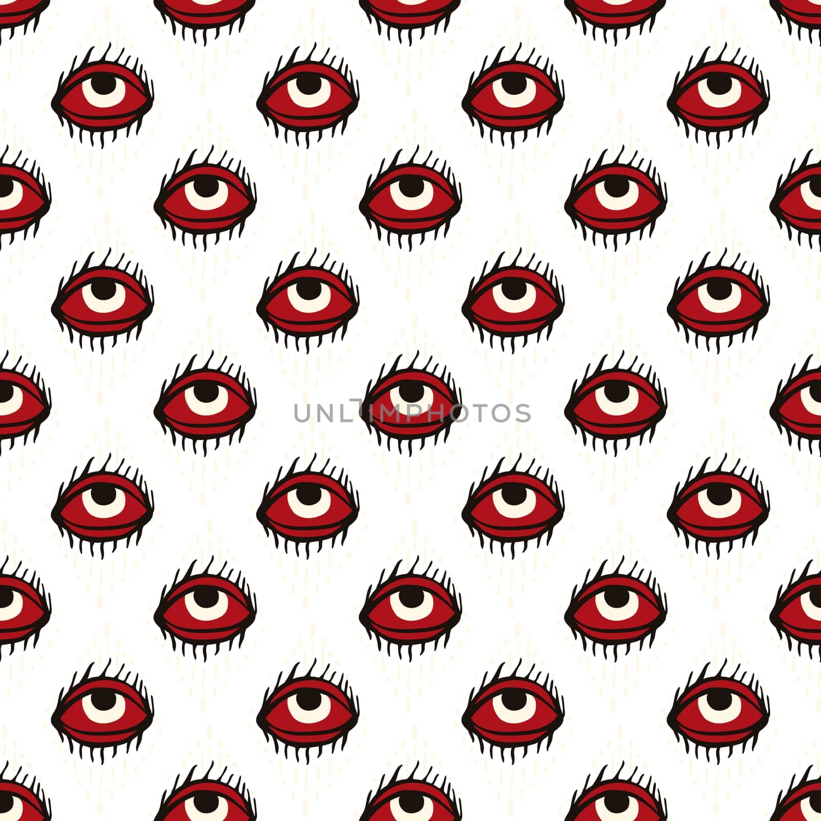 Pink seamless pattern with magical eyes by Dustick