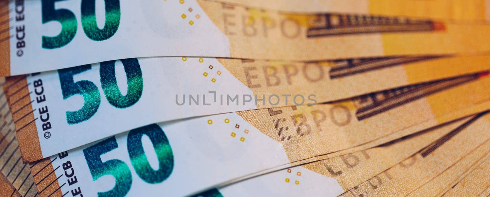 Euro money, Euro cash background. Banknotes of the european union. Euro cash. Many Euro banknotes of different values. 