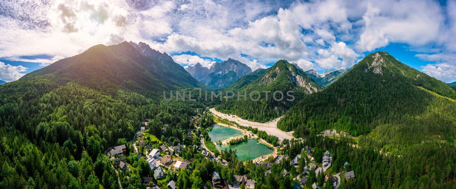 Jasna lake with beautiful mountains. Nature scenery in Triglav national park. Location: Triglav national park. Kranjska Gora, Slovenia, Europe. Mountain lake Jasna in Krajsnka Gora, Slovenia. 