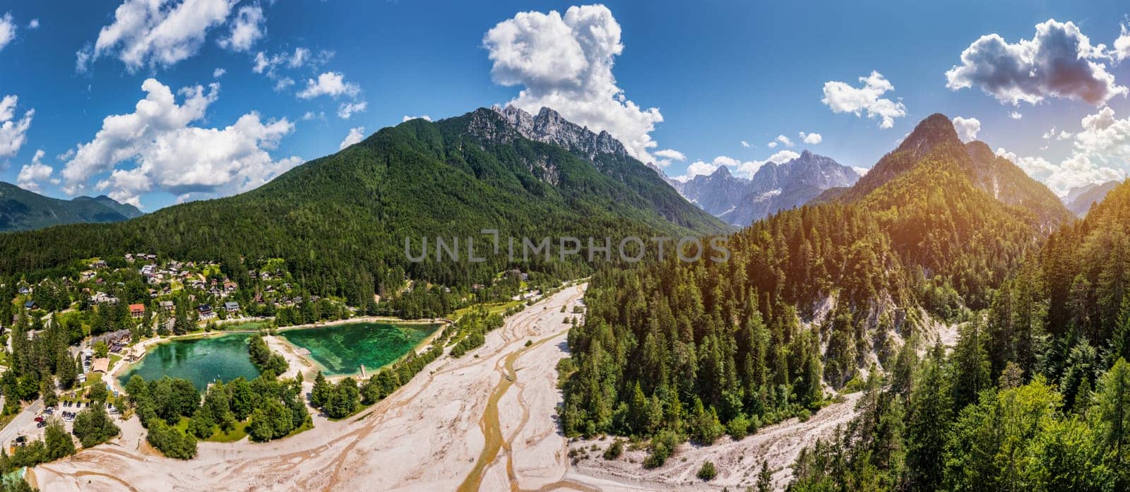 Jasna lake with beautiful mountains. Nature scenery in Triglav national park. Location: Triglav national park. Kranjska Gora, Slovenia, Europe. Mountain lake Jasna in Krajsnka Gora, Slovenia. 