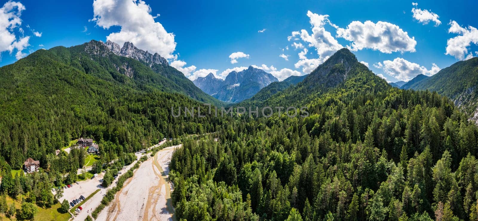 Great nature scenery in Slovenian Alps. Incredible summer landscape on Jasna lake. Triglav national park. Kranjska Gora, Slovenia. Mountain lake Jasna in Krajsnka Gora, Slovenia. 