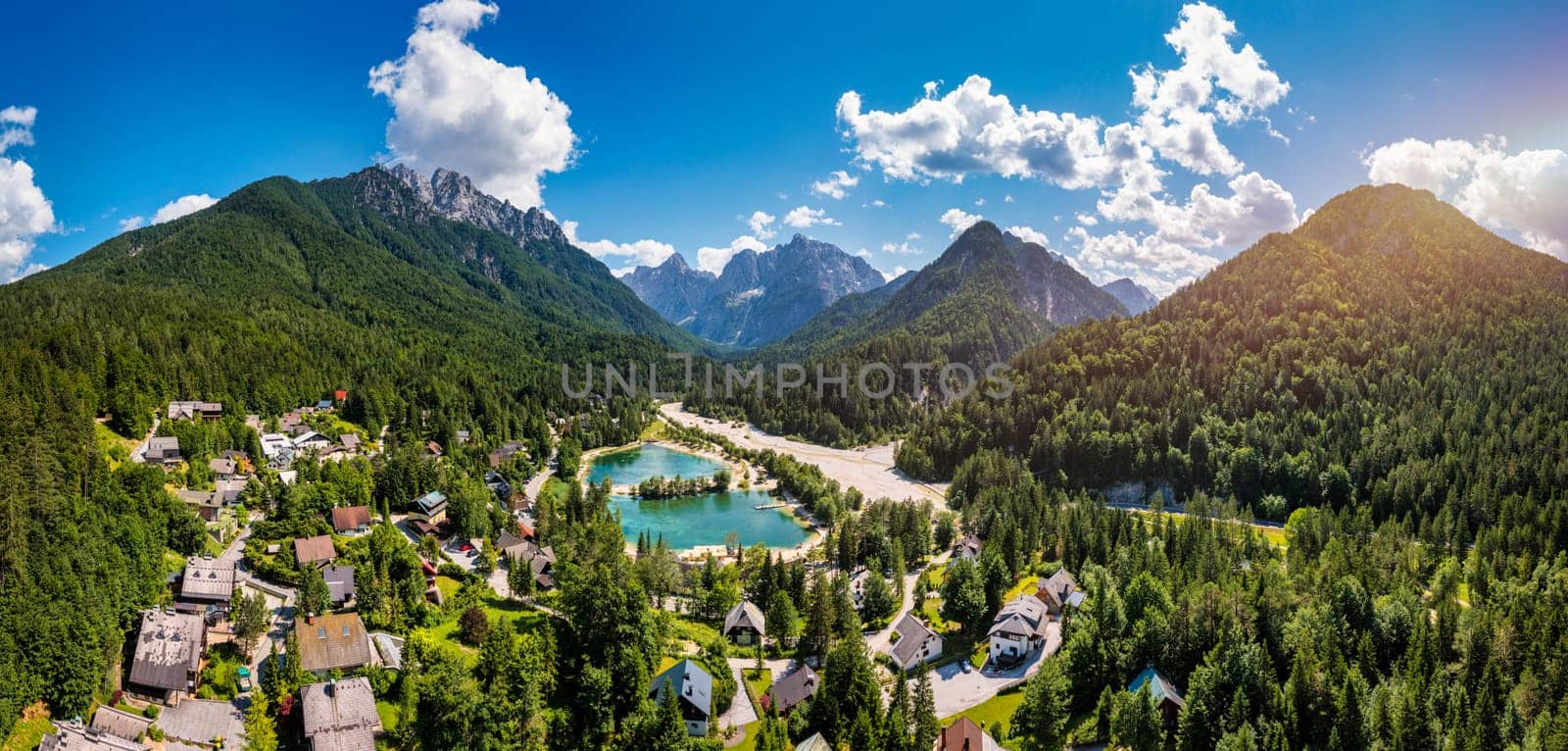 Jasna lake with beautiful mountains. Nature scenery in Triglav national park. Location: Triglav national park. Kranjska Gora, Slovenia, Europe. Mountain lake Jasna in Krajsnka Gora, Slovenia. 