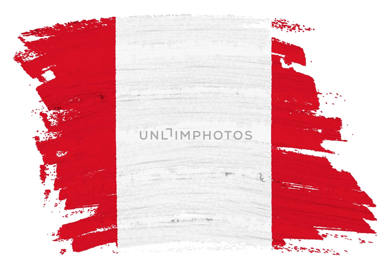 A Peru flag background paint splash brushstroke 3d illustration with clipping path
