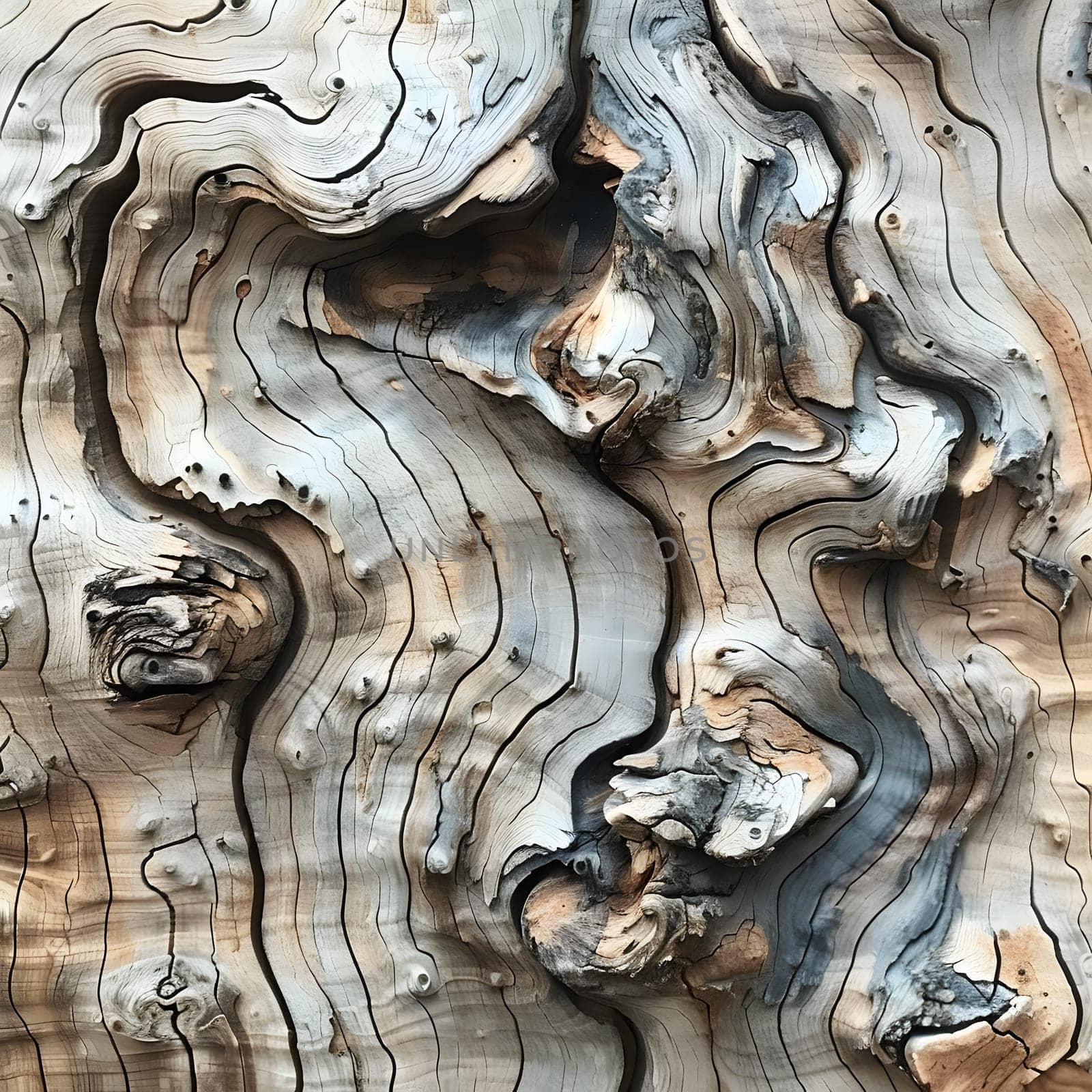 A closeup view of a tree trunk showcasing the intricate texture of the brown wood. The patterns and details make it a great subject for visual arts or painting