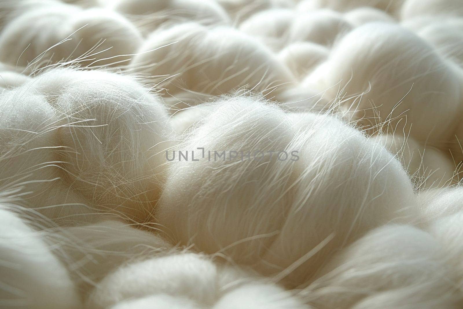 Close-up of fluffy cotton balls, suitable for soft and natural backgrounds.