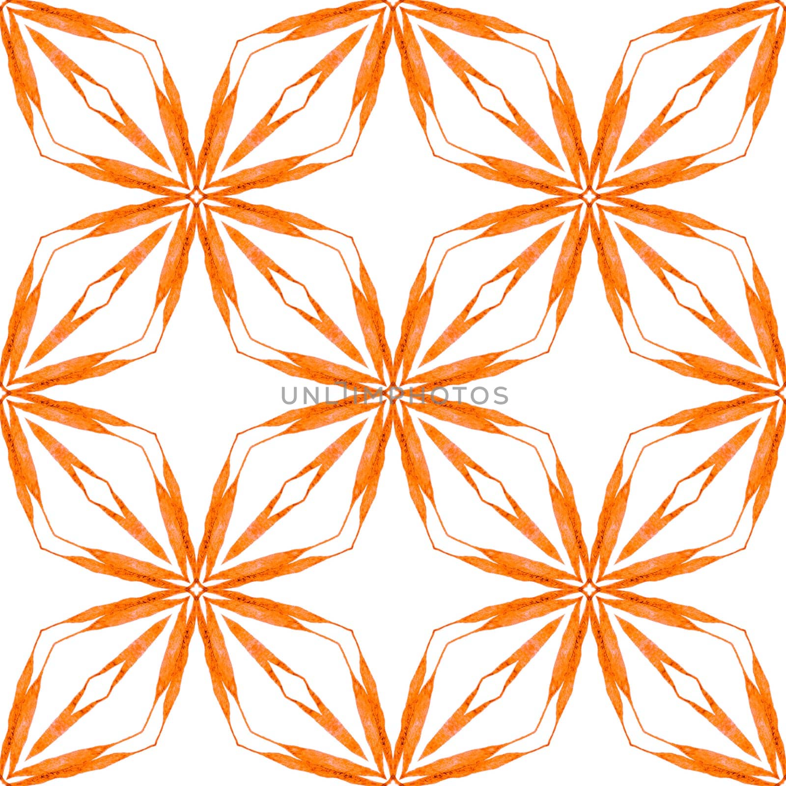 Ethnic hand painted pattern. Orange magnetic by beginagain
