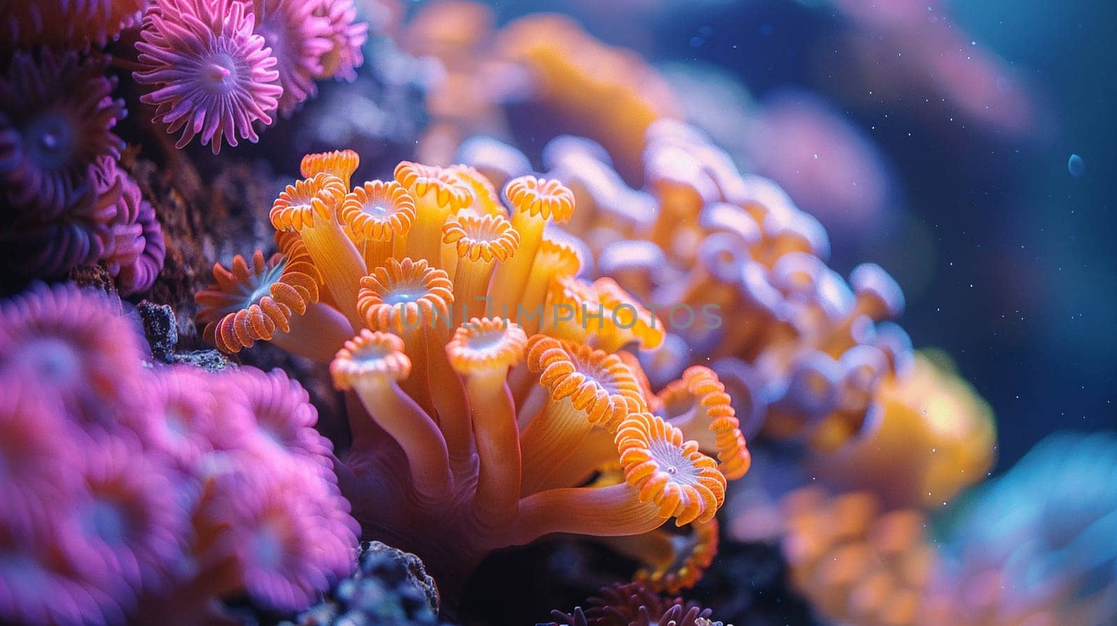 Close-up of vibrant coral under the sea, capturing underwater beauty and biodiversity.