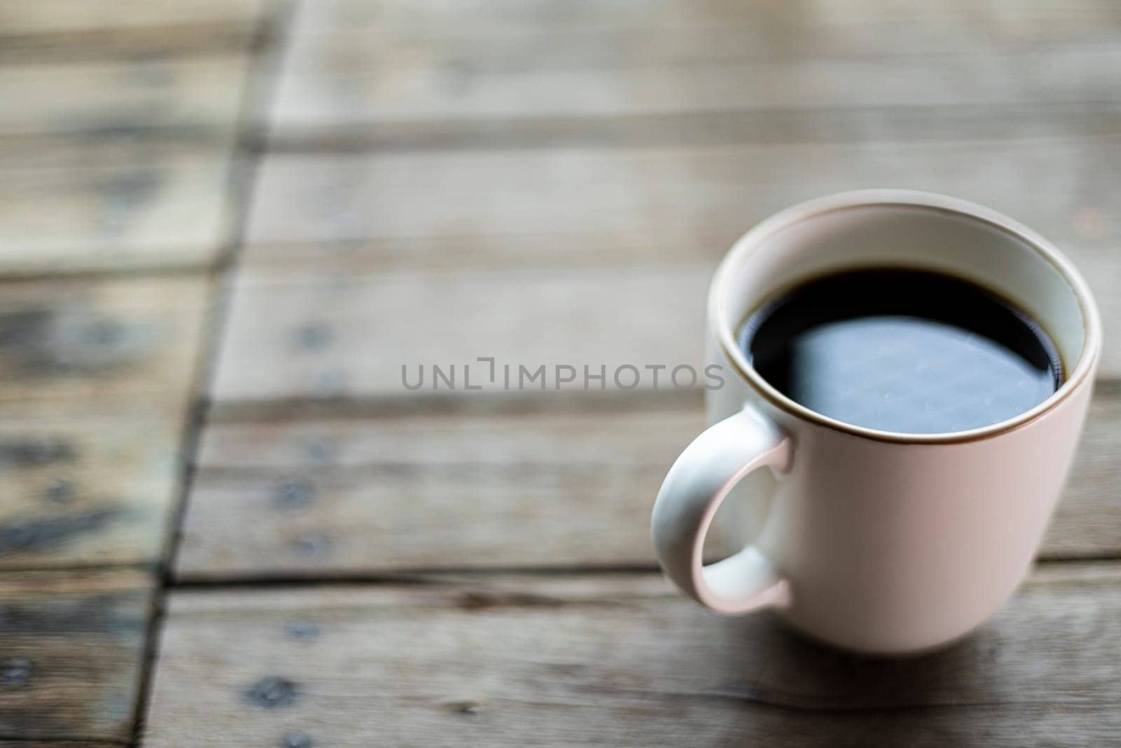 Coffee Mug On Wooden Table, Backgrounds for advertisements and wallpapers in drink and lifestyle scenes. Actual images in decorating ideas.