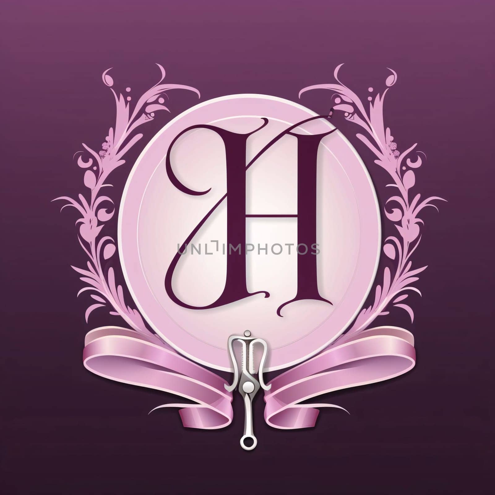 Vector illustration of beauty salon logo design template. Beauty salon logo design template. letter H by ThemesS