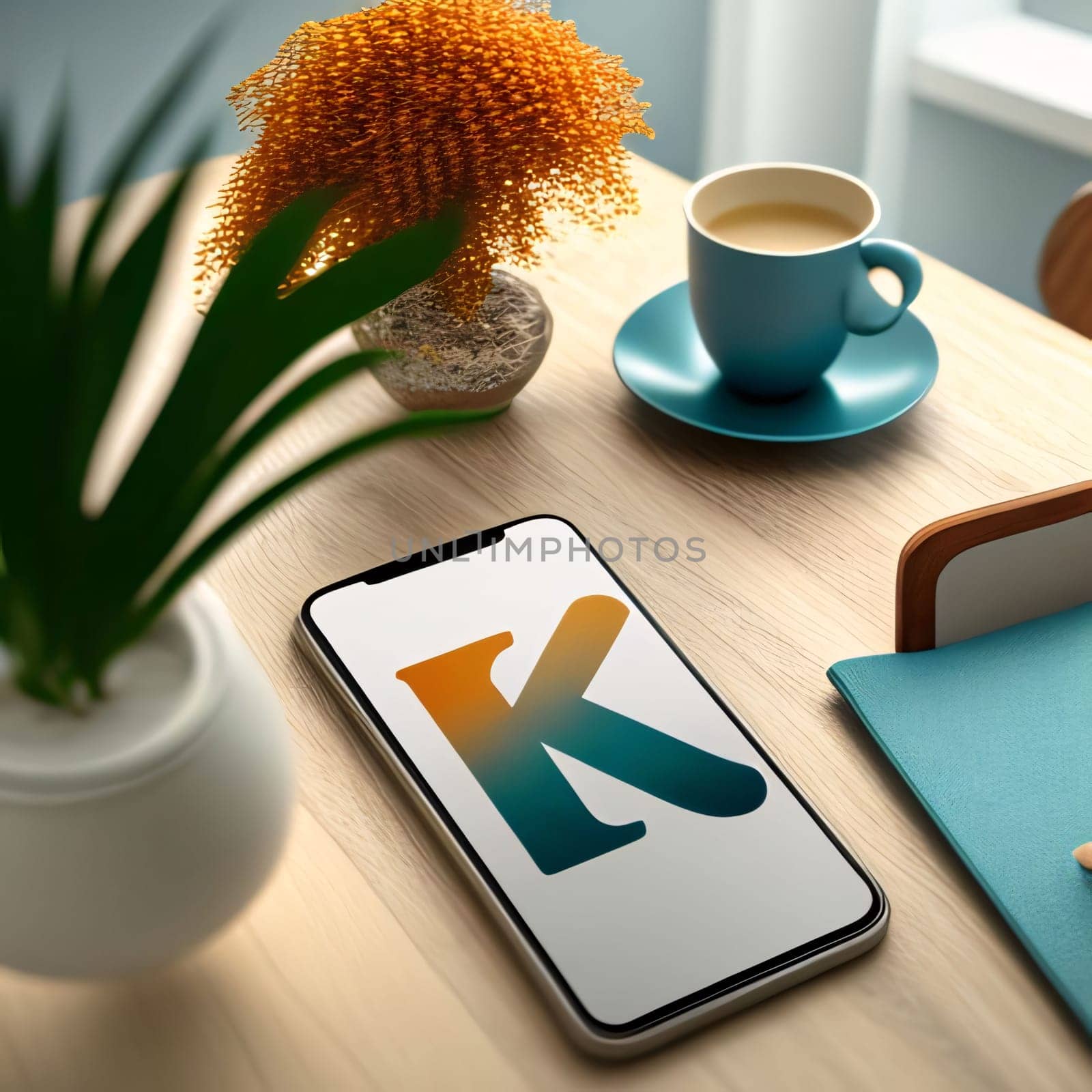 Key Performance Indicator Analysis Business Concept. Smartphone screen mockup letter K by ThemesS