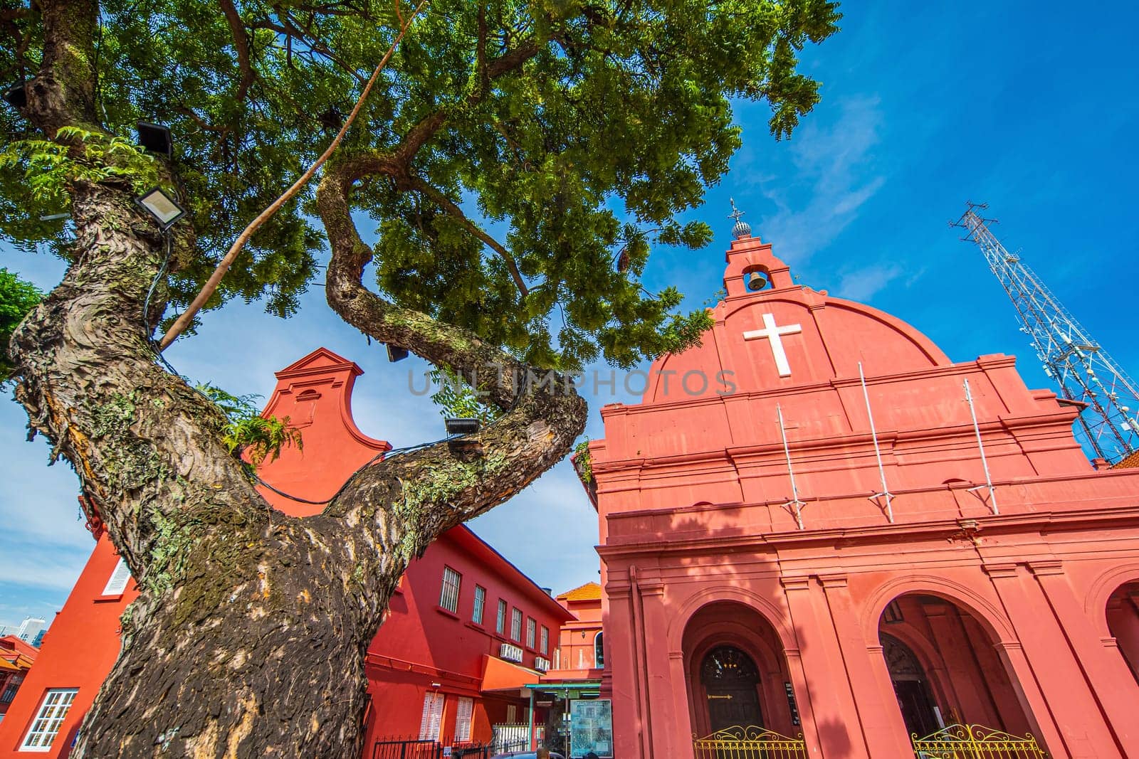 The oriental red building in Dutch Square, Melaka, Malacca, Malaysia