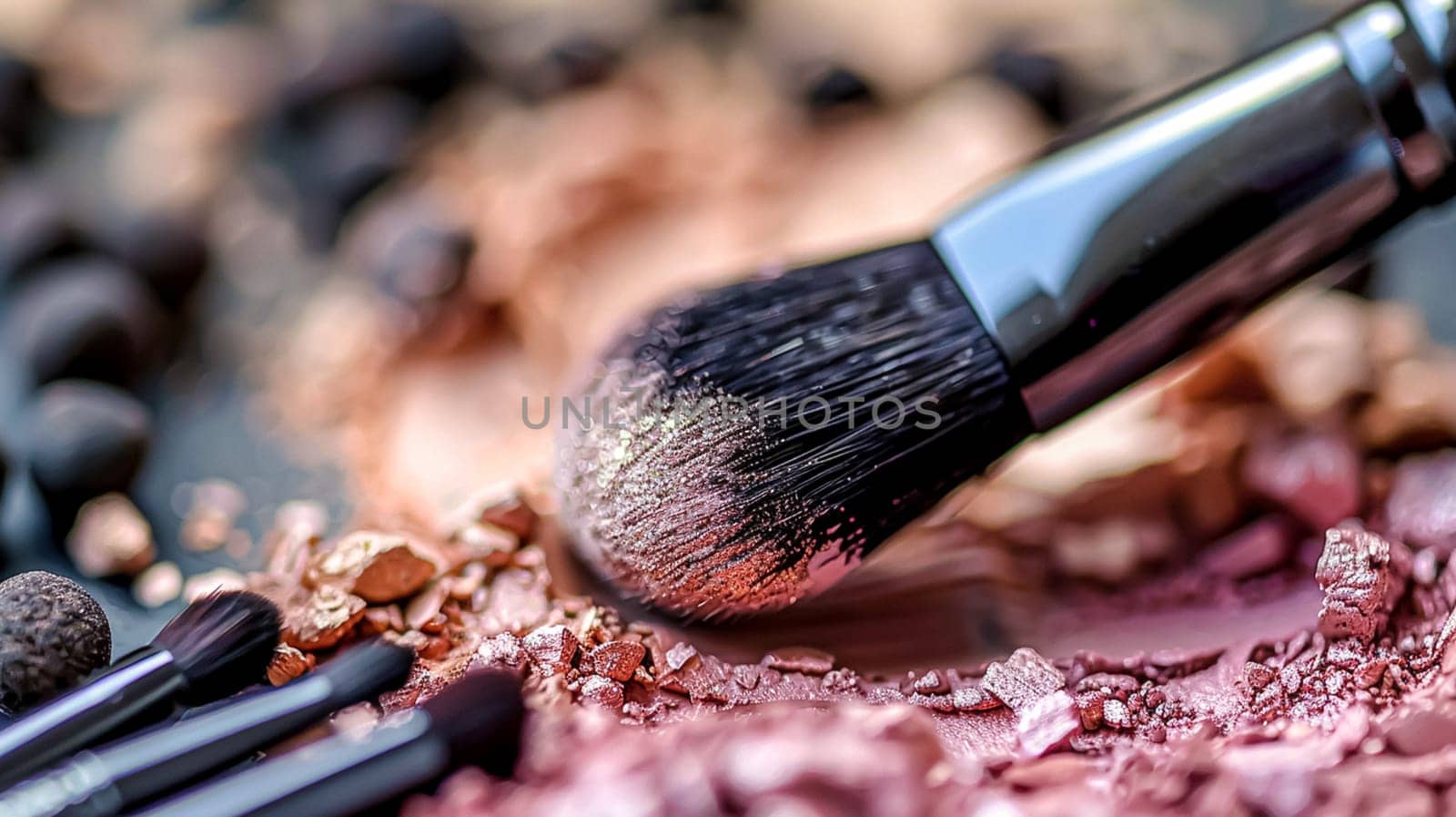 Beauty product and cosmetics texture, makeup shimmer glitter, blush eyeshadow powder as abstract luxury cosmetic background art