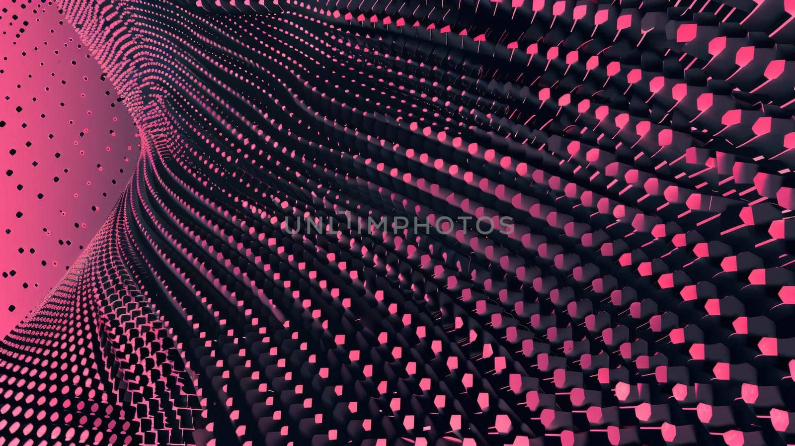 Black and Pink Gradient Web Background with Geometry