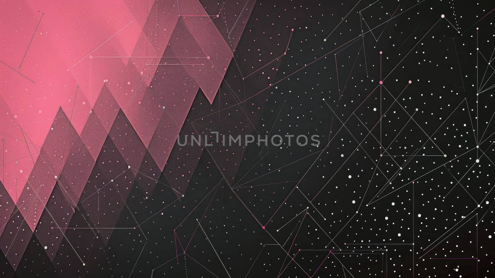 Black and Pink Gradient Web Background with Geometry