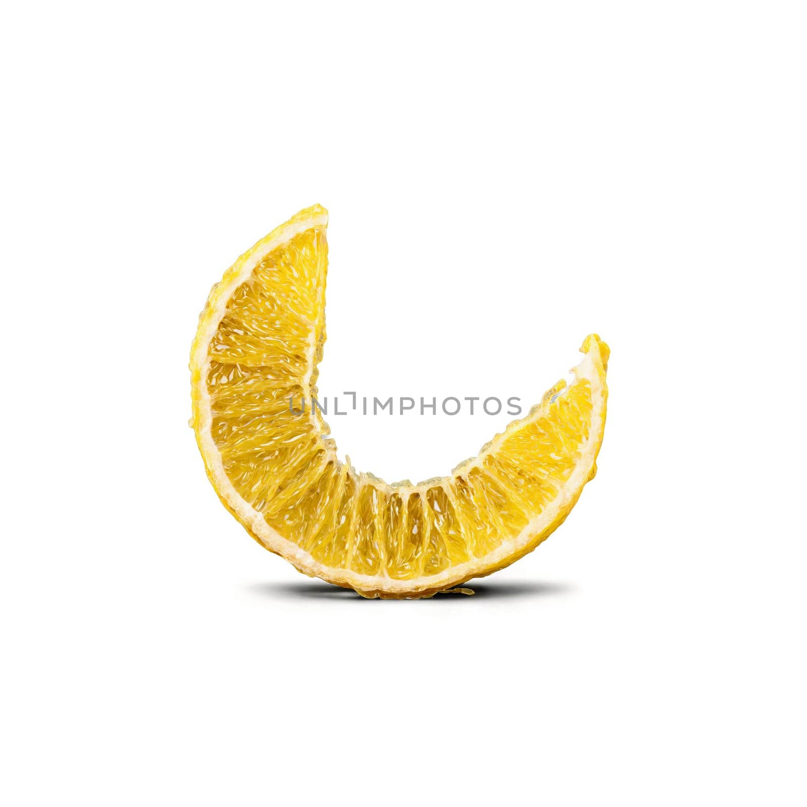 Dried lemon peel yellow color textured surface curved strips Food and culinary concept. Food isolated on transparent background.
