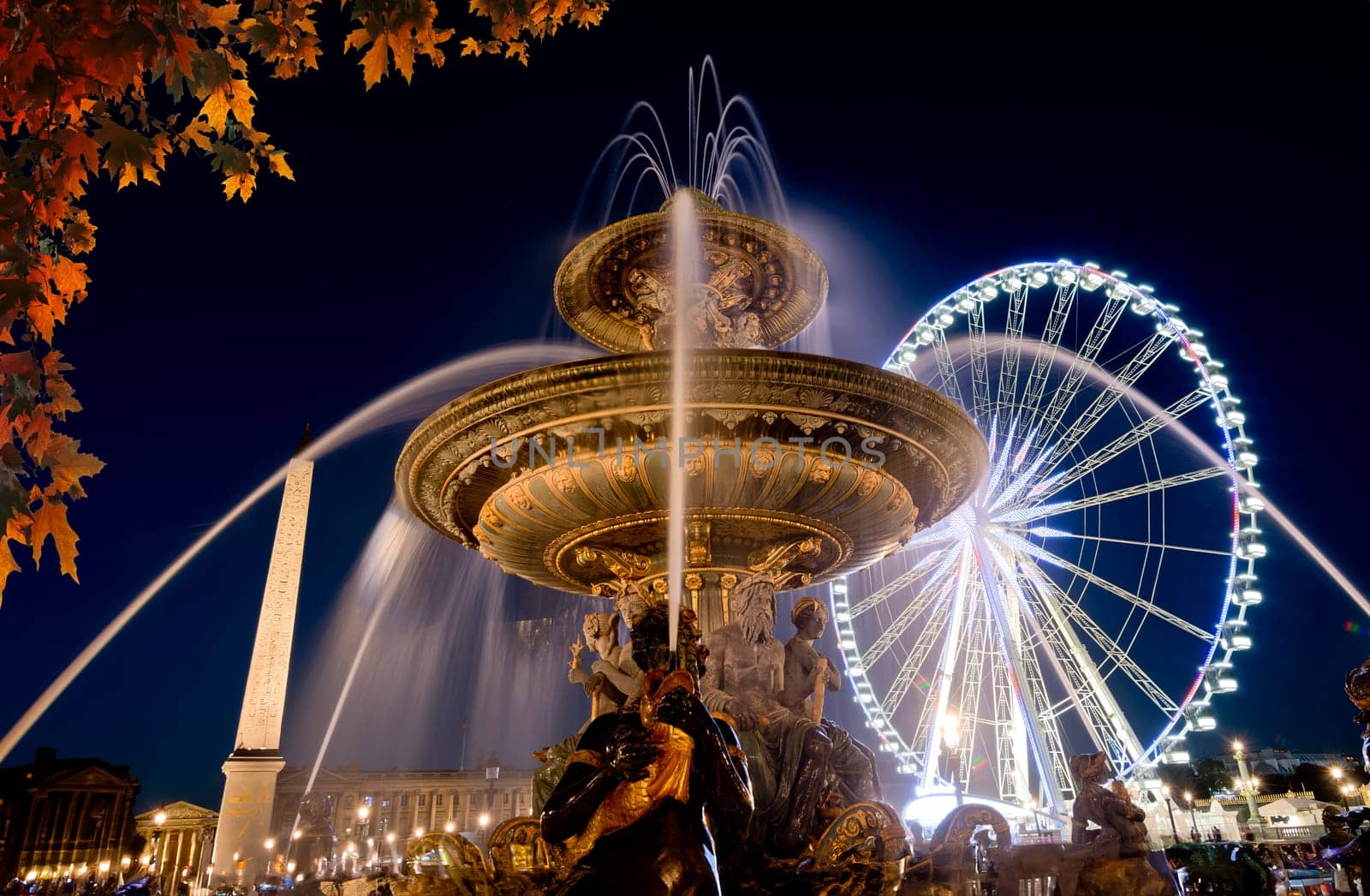 Fountain of Seas at Place de la Concorde in Paris