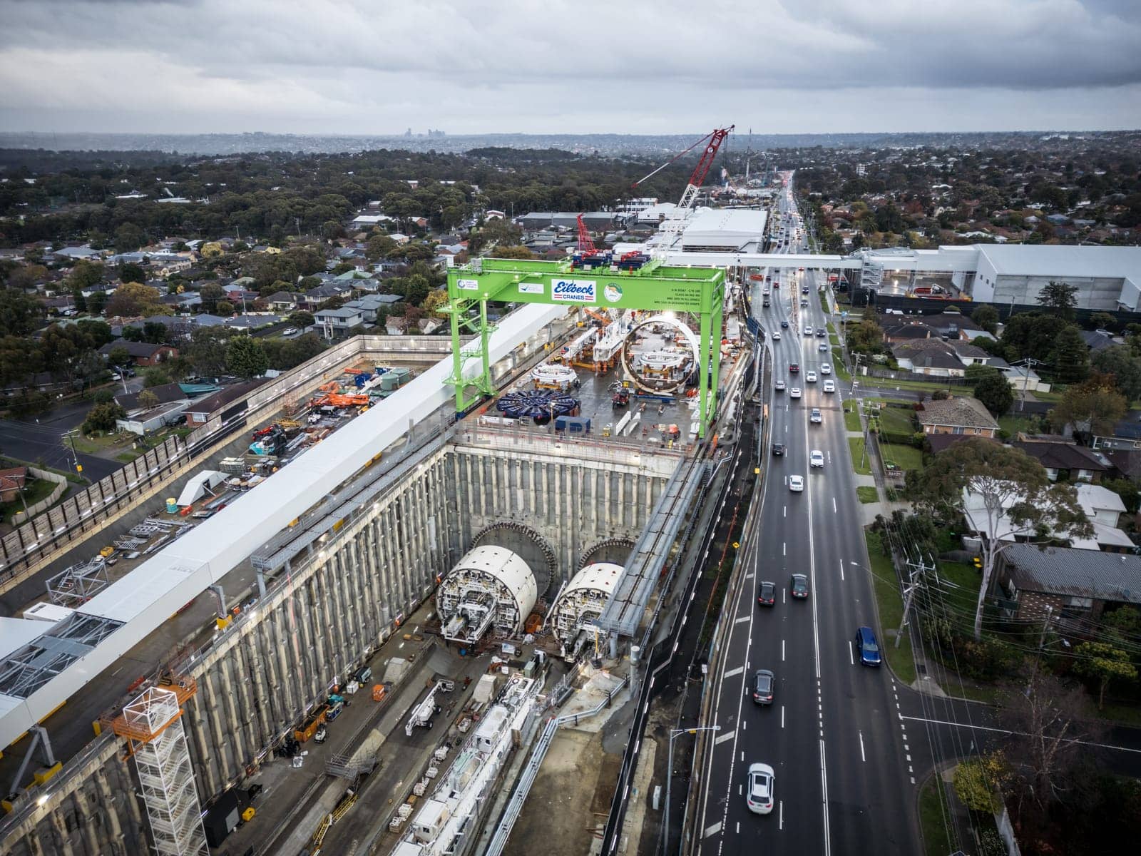 MELBOURNE, AUSTRALIA - MAY 19 2024: Parts of North East Link under construction in Melbourne, Victoria, Australia