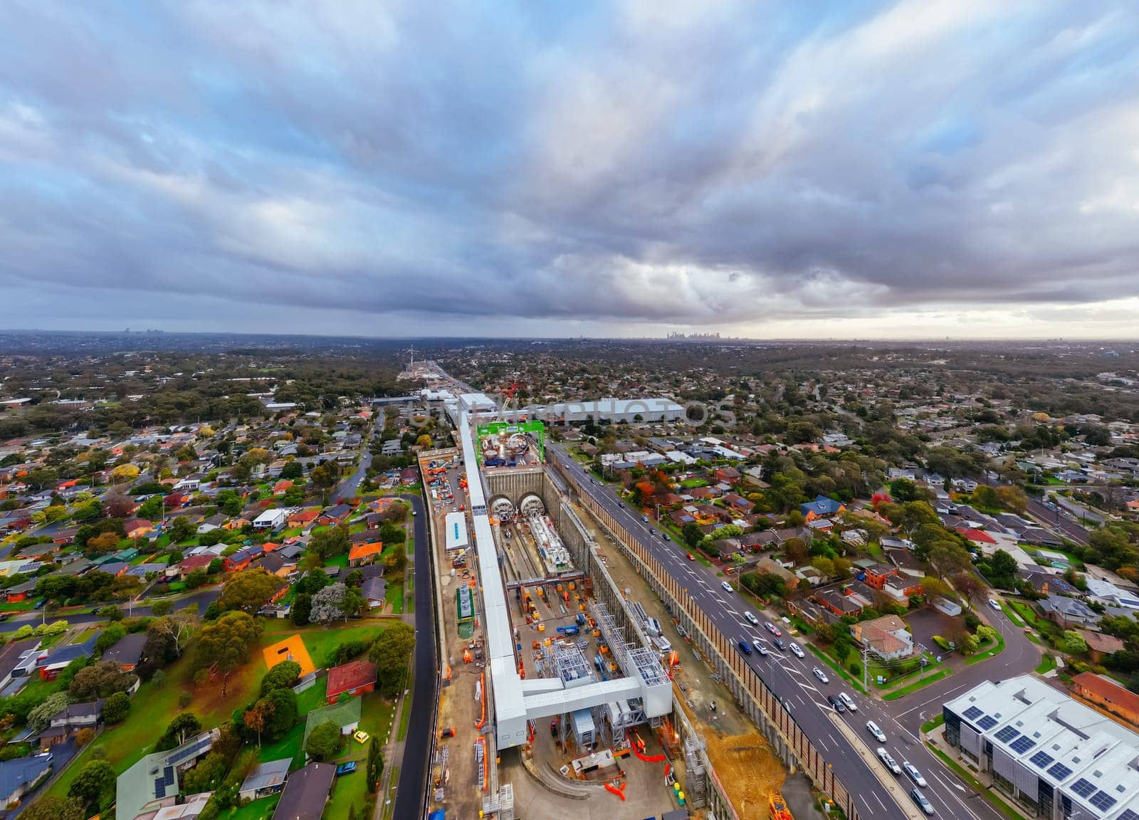 MELBOURNE, AUSTRALIA - MAY 19 2024: Parts of North East Link under construction in Melbourne, Victoria, Australia