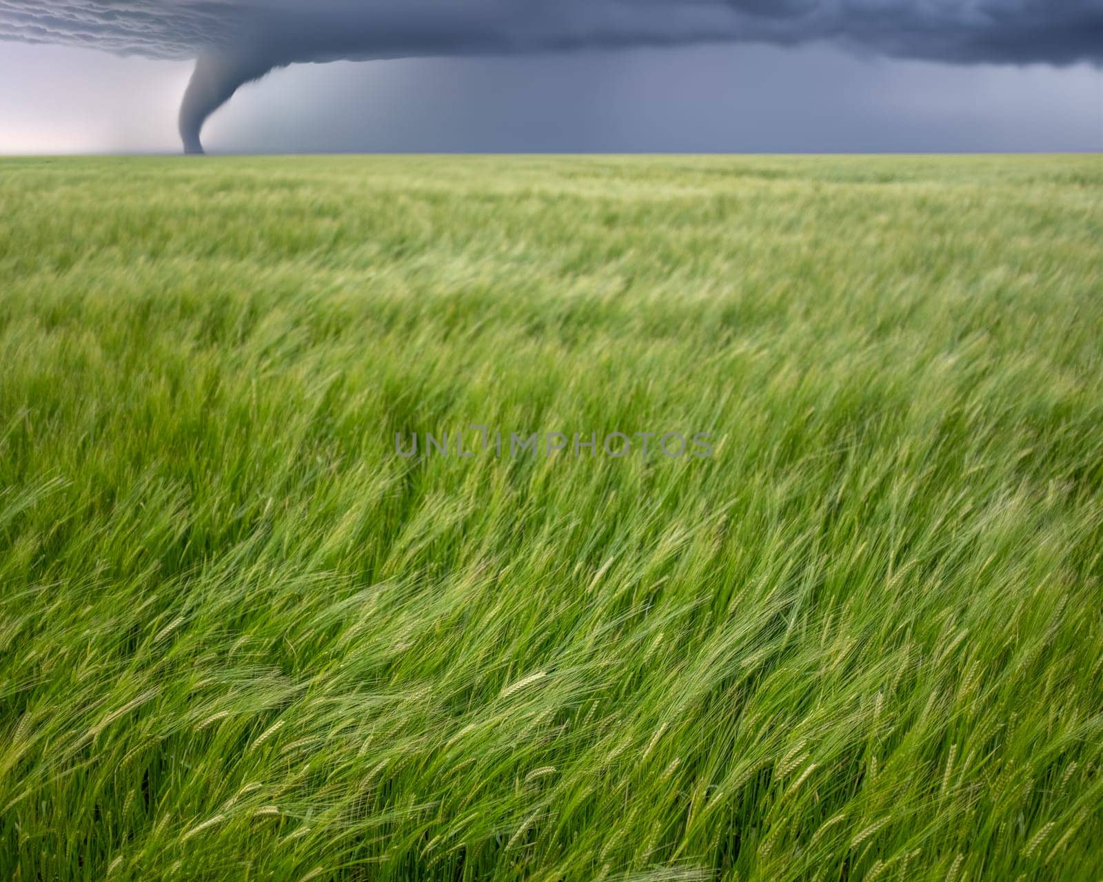 Wheat Field Twister In Kansas by mrdoomits