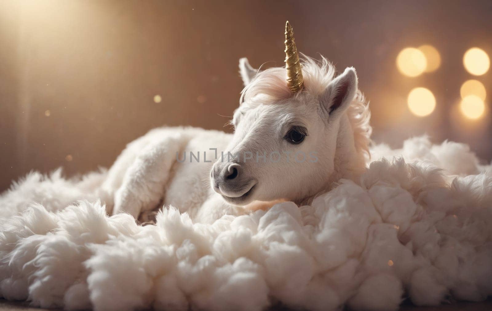 Mythical Elegance – Unicorn Illustration with Vibrant Fantasy Backdrop by Andre1ns