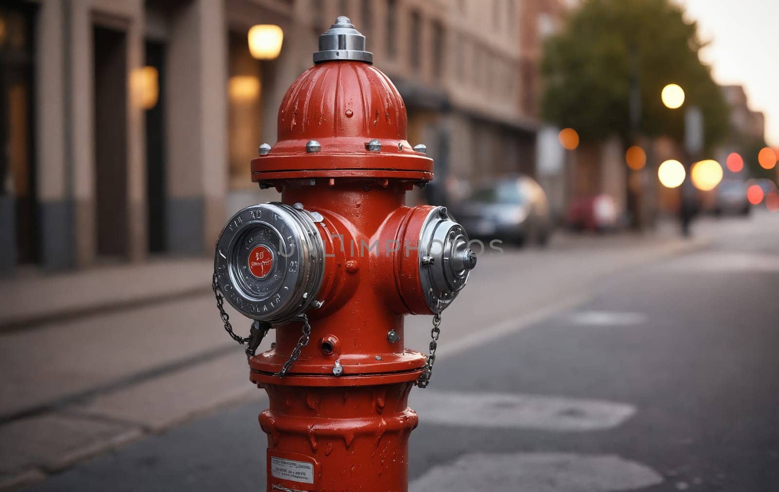 A vibrant fire hydrant image standing ready and alert, illustrating the ever-prevailing undercurrent of urban preparedness.